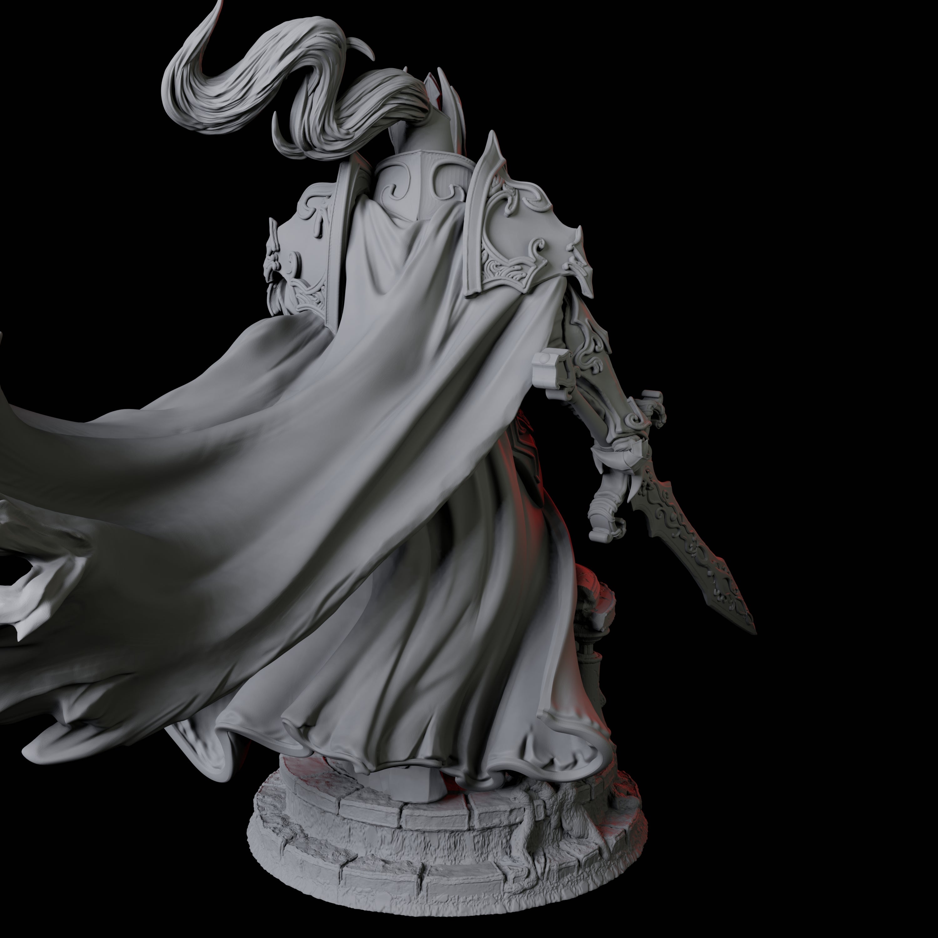 Striding Heavily Armoured Paladin Miniature for Dungeons and Dragons, Pathfinder or other TTRPGs