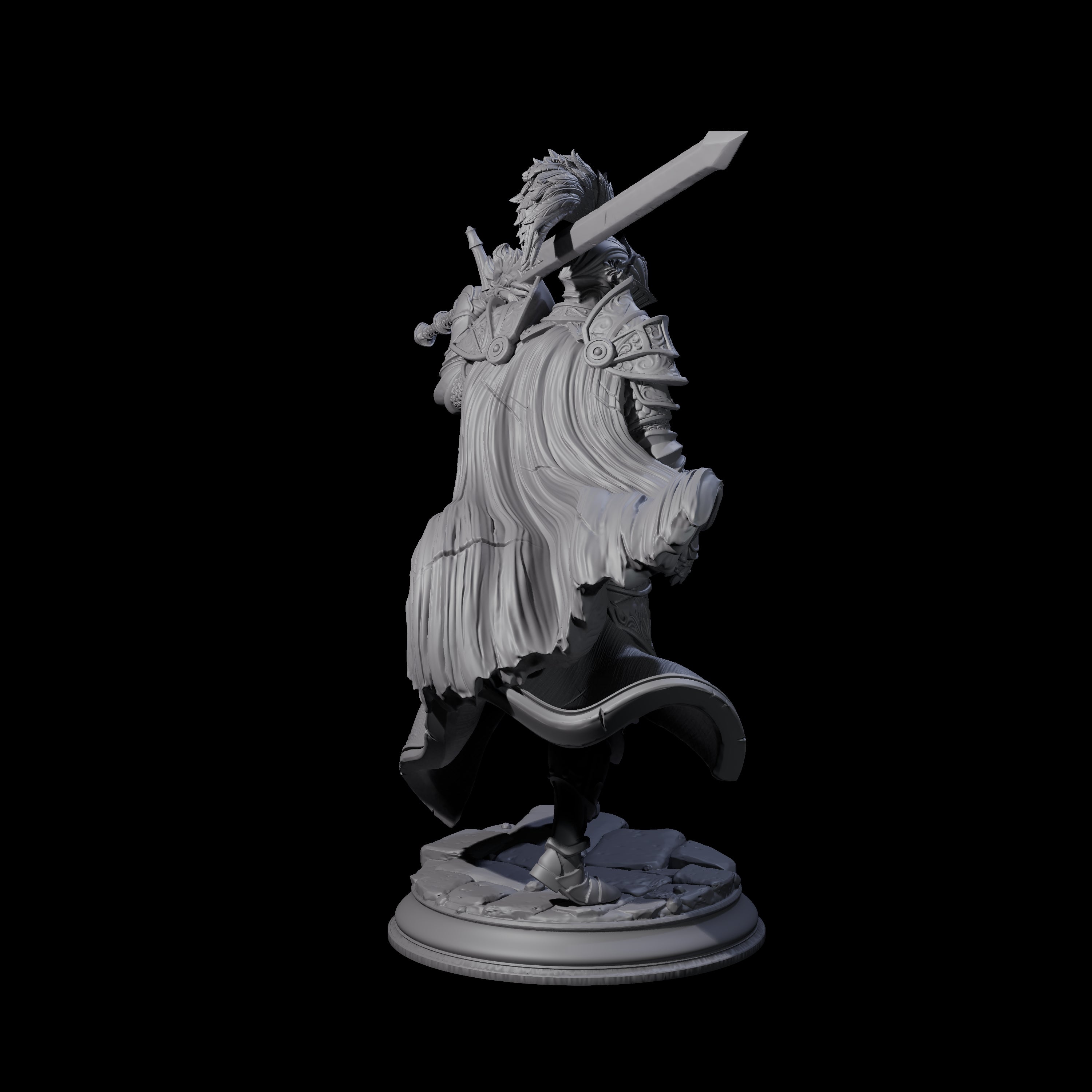 Striding Knight Miniature for Dungeons and Dragons, Pathfinder or other TTRPGs