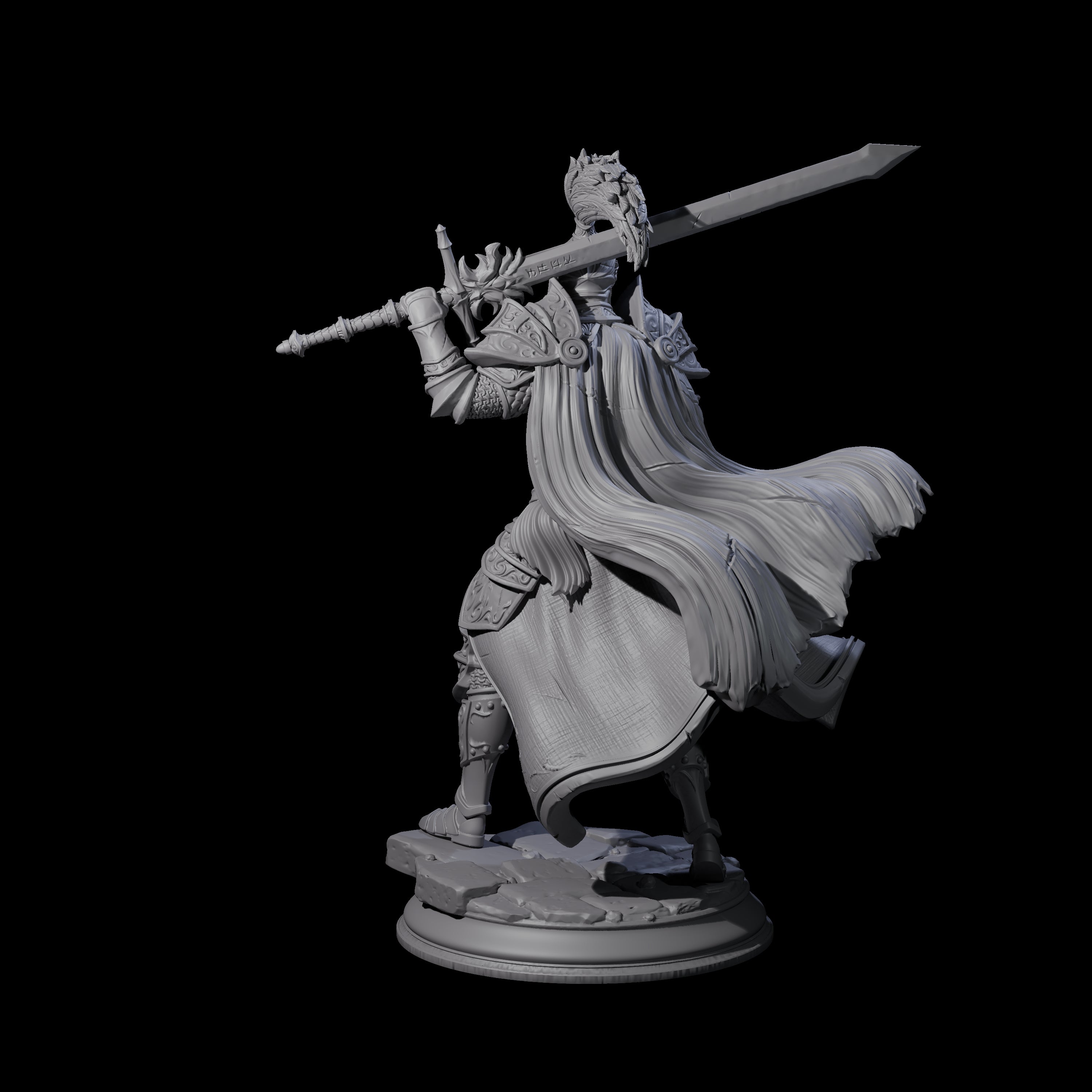 Striding Knight Miniature for Dungeons and Dragons, Pathfinder or other TTRPGs