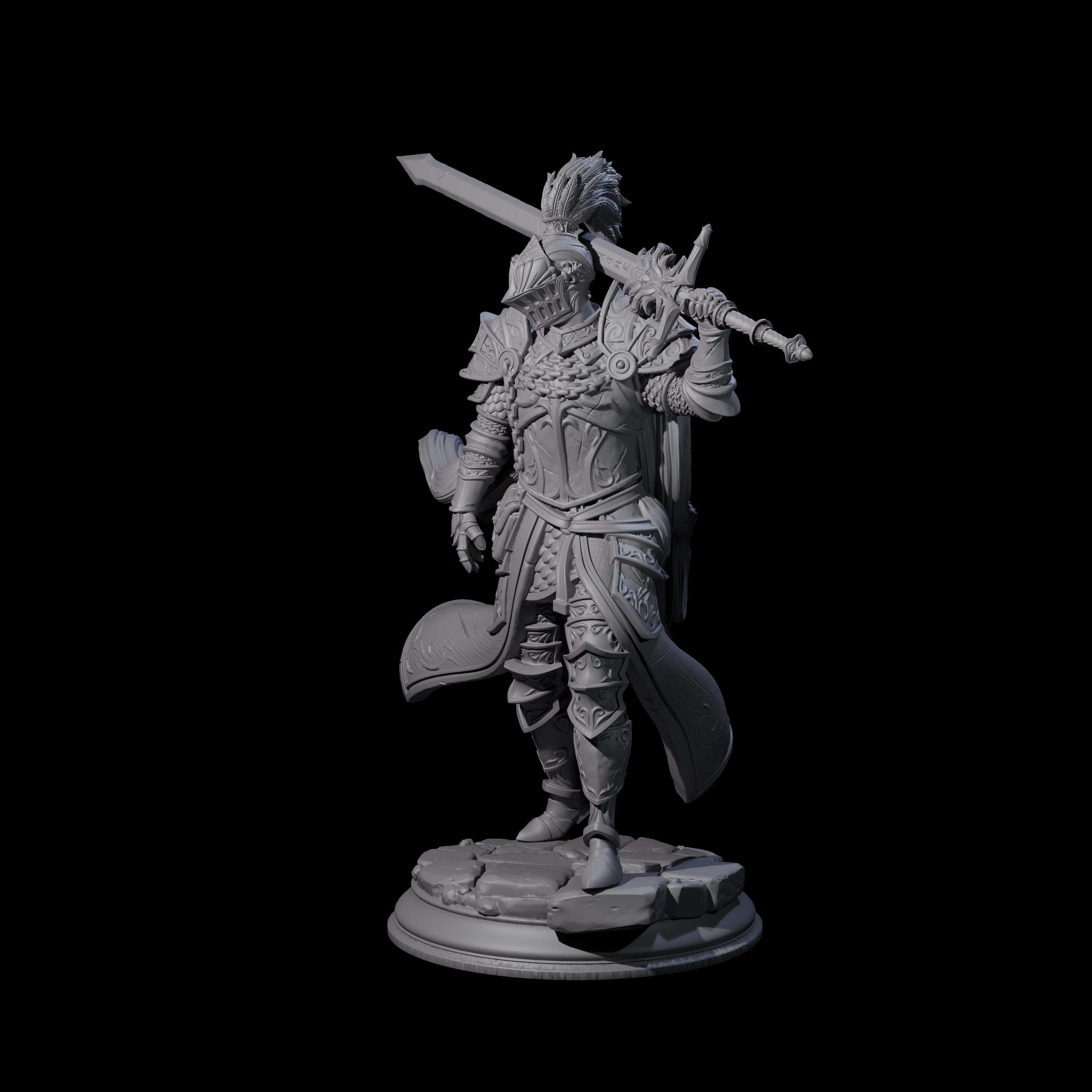 Striding Knight Miniature for Dungeons and Dragons, Pathfinder or other TTRPGs