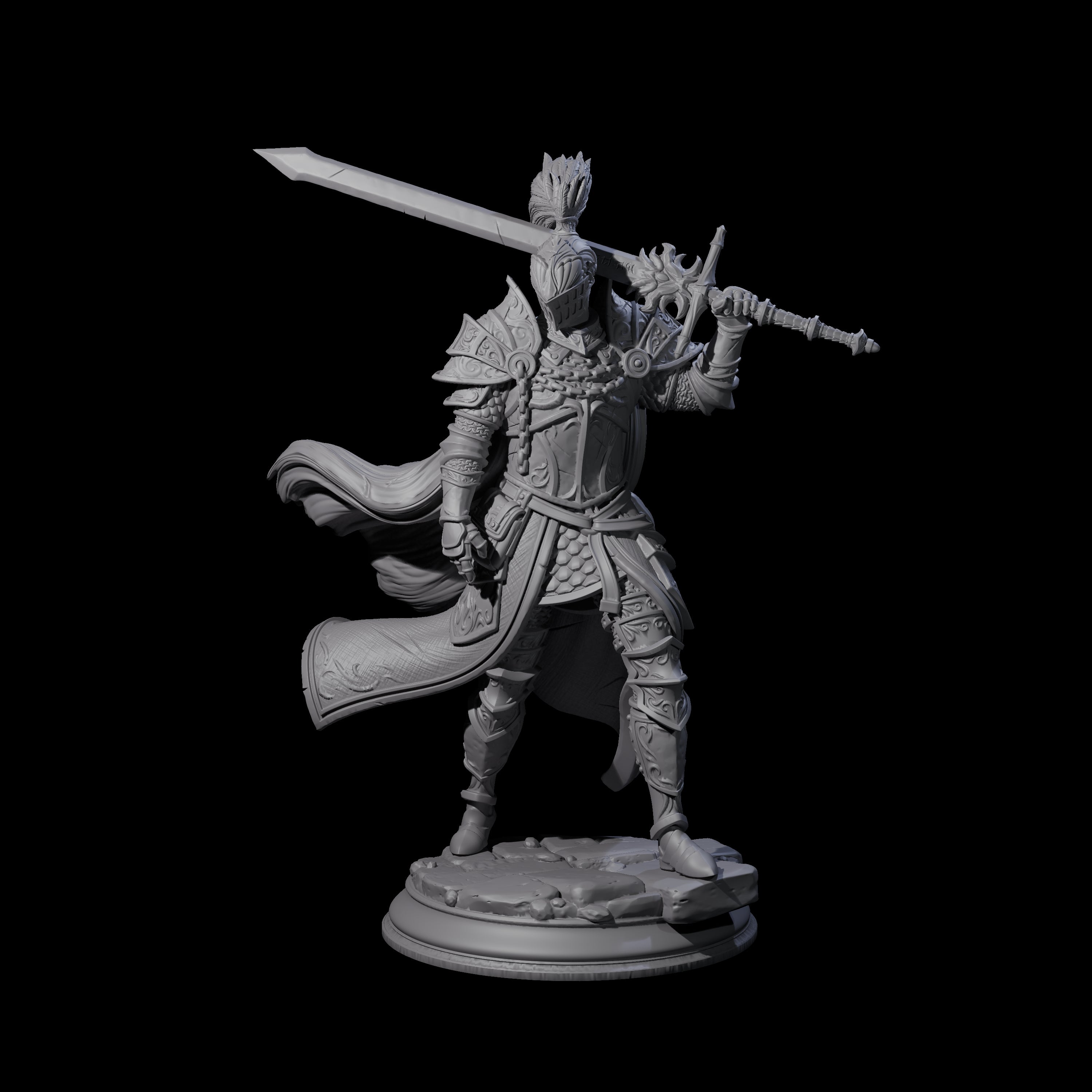 Striding Knight Miniature for Dungeons and Dragons, Pathfinder or other TTRPGs