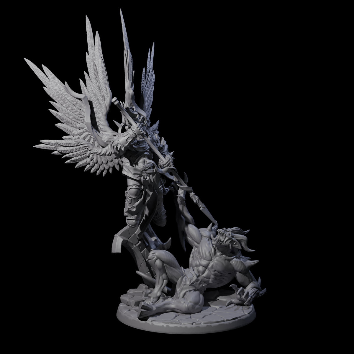 Striking Celestial Solar Miniature for Dungeons and Dragons, Pathfinder or other TTRPGs