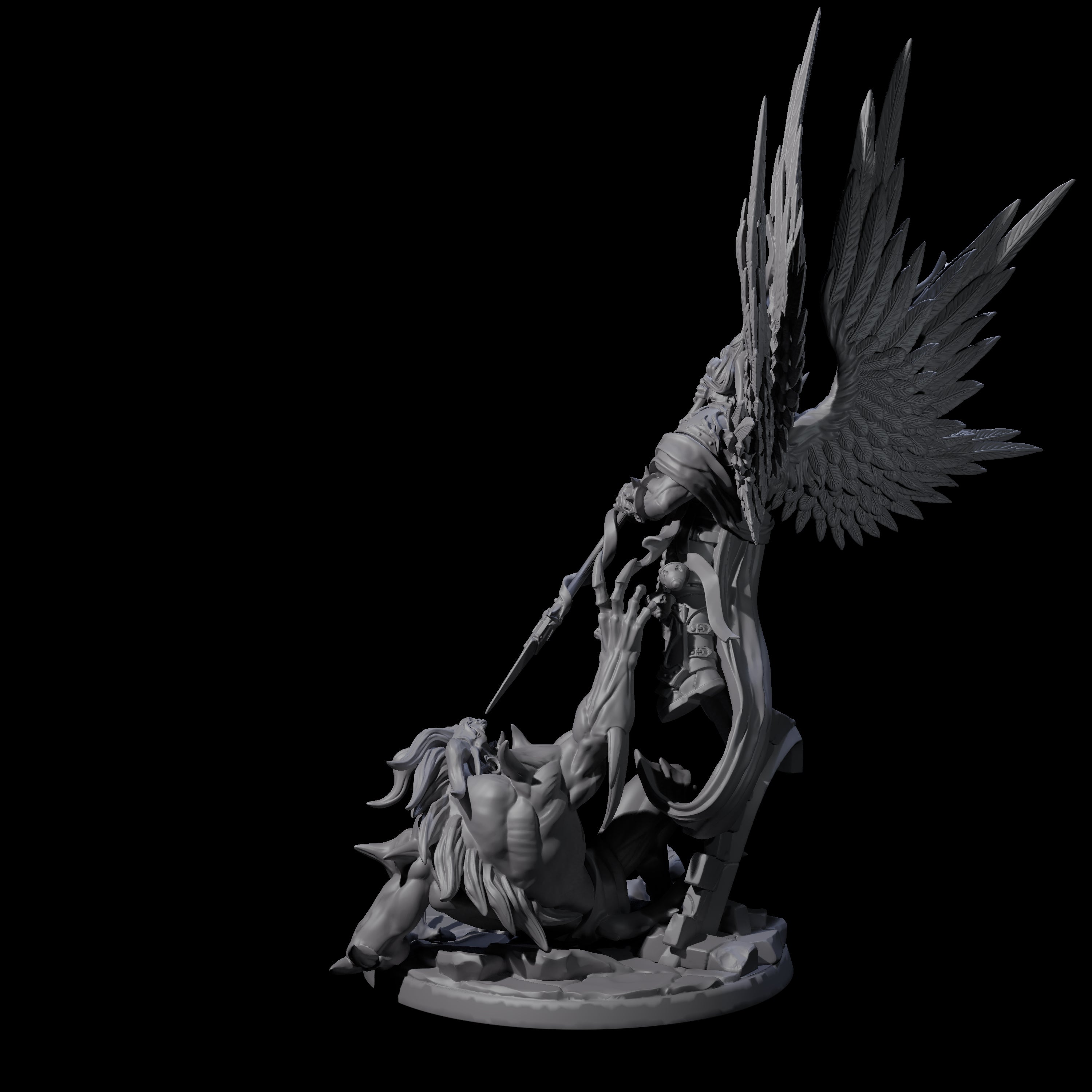 Striking Celestial Solar Miniature for Dungeons and Dragons, Pathfinder or other TTRPGs
