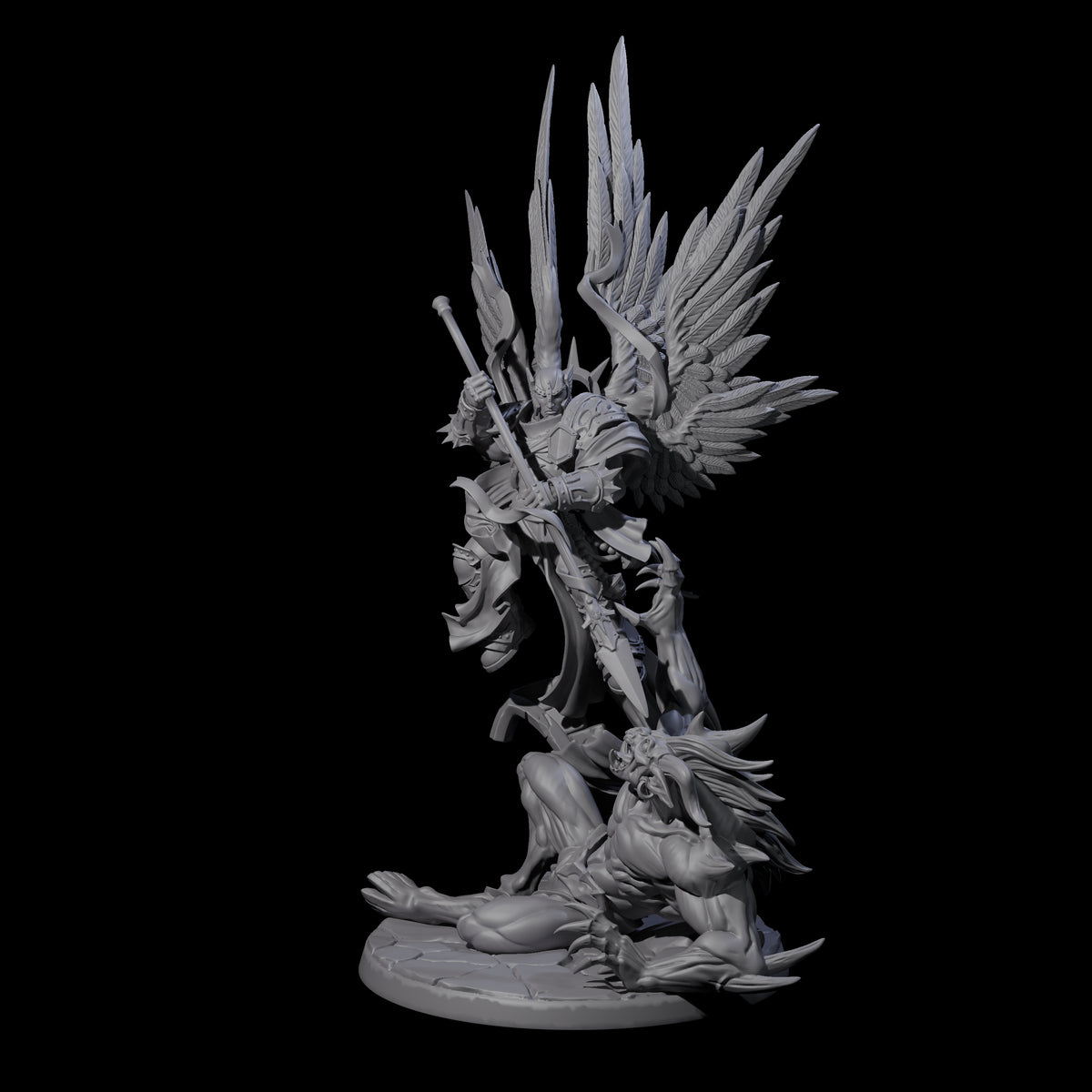 Striking Celestial Solar Miniature for Dungeons and Dragons, Pathfinder or other TTRPGs