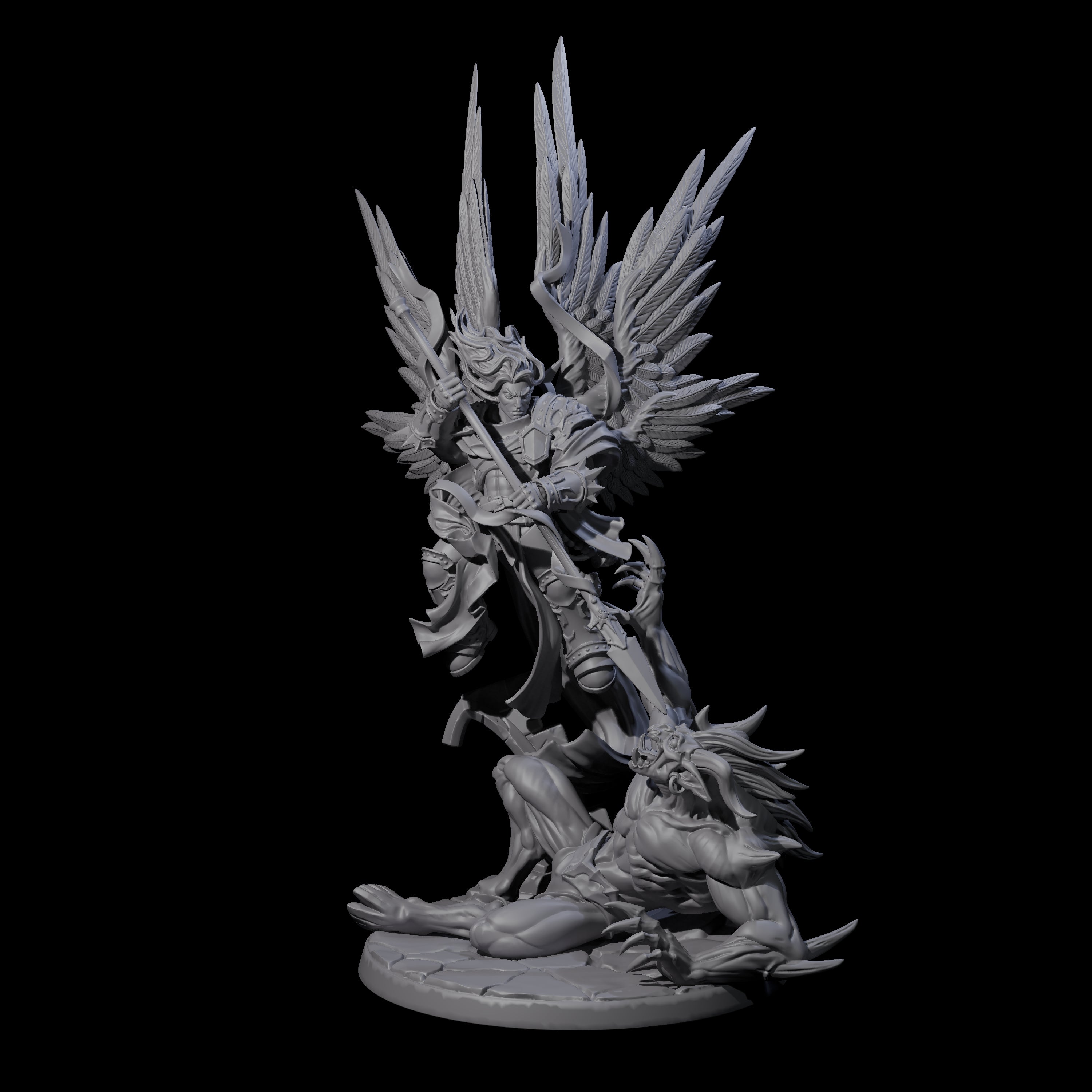 Striking Celestial Solar Miniature for Dungeons and Dragons, Pathfinder or other TTRPGs