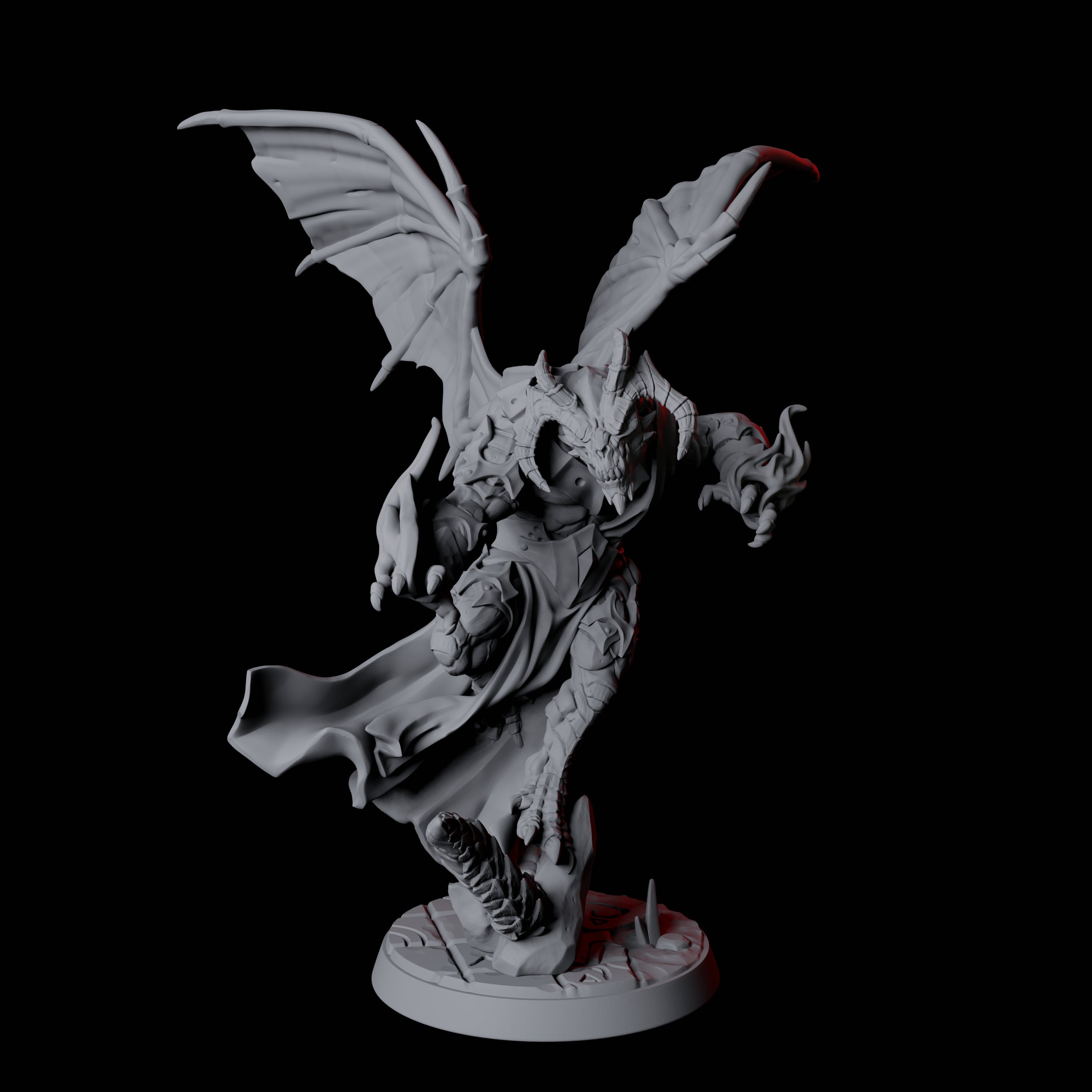 Striking Dragonborn Mage Miniature for Dungeons and Dragons, Pathfinder or other TTRPGs