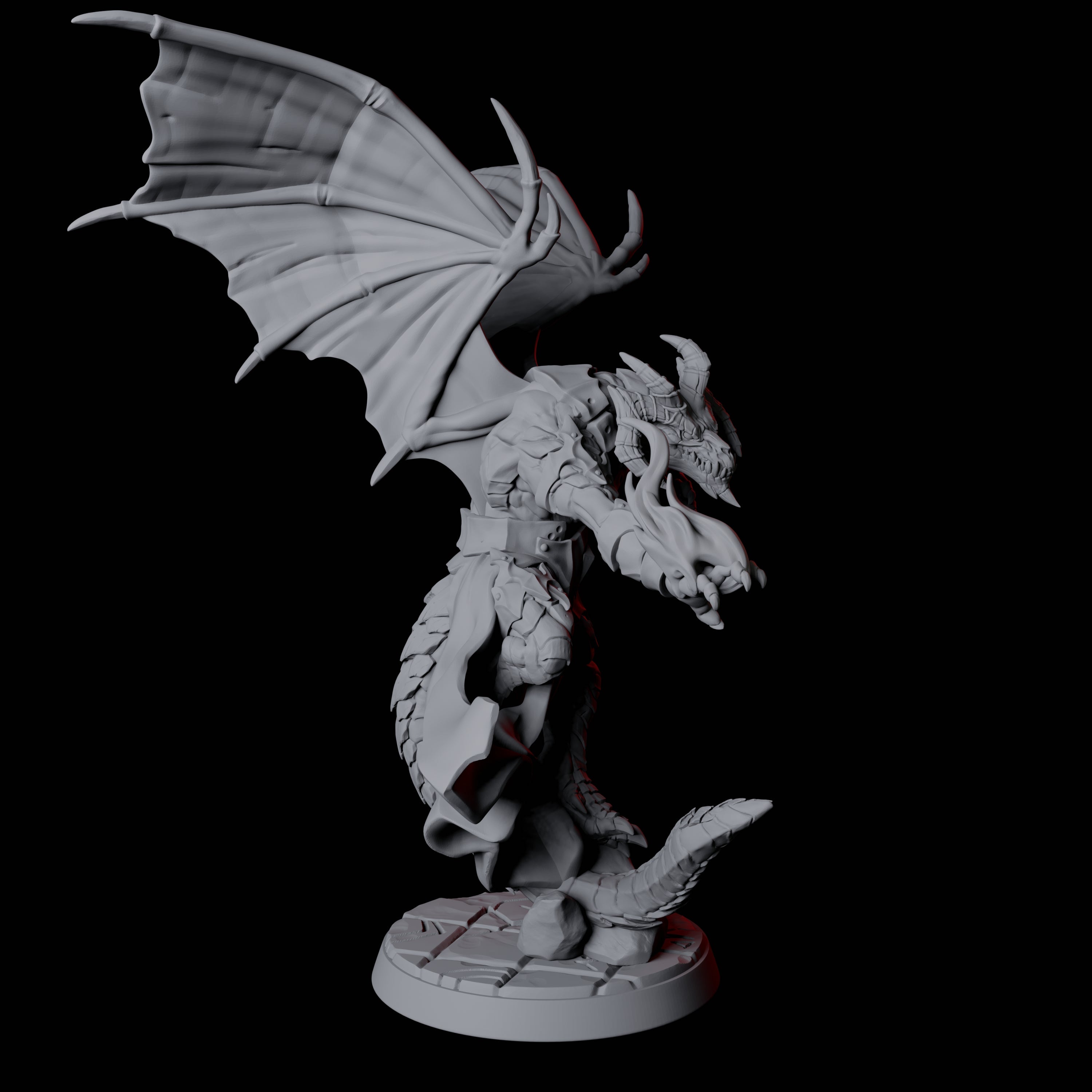 Striking Dragonborn Mage Miniature for Dungeons and Dragons, Pathfinder or other TTRPGs