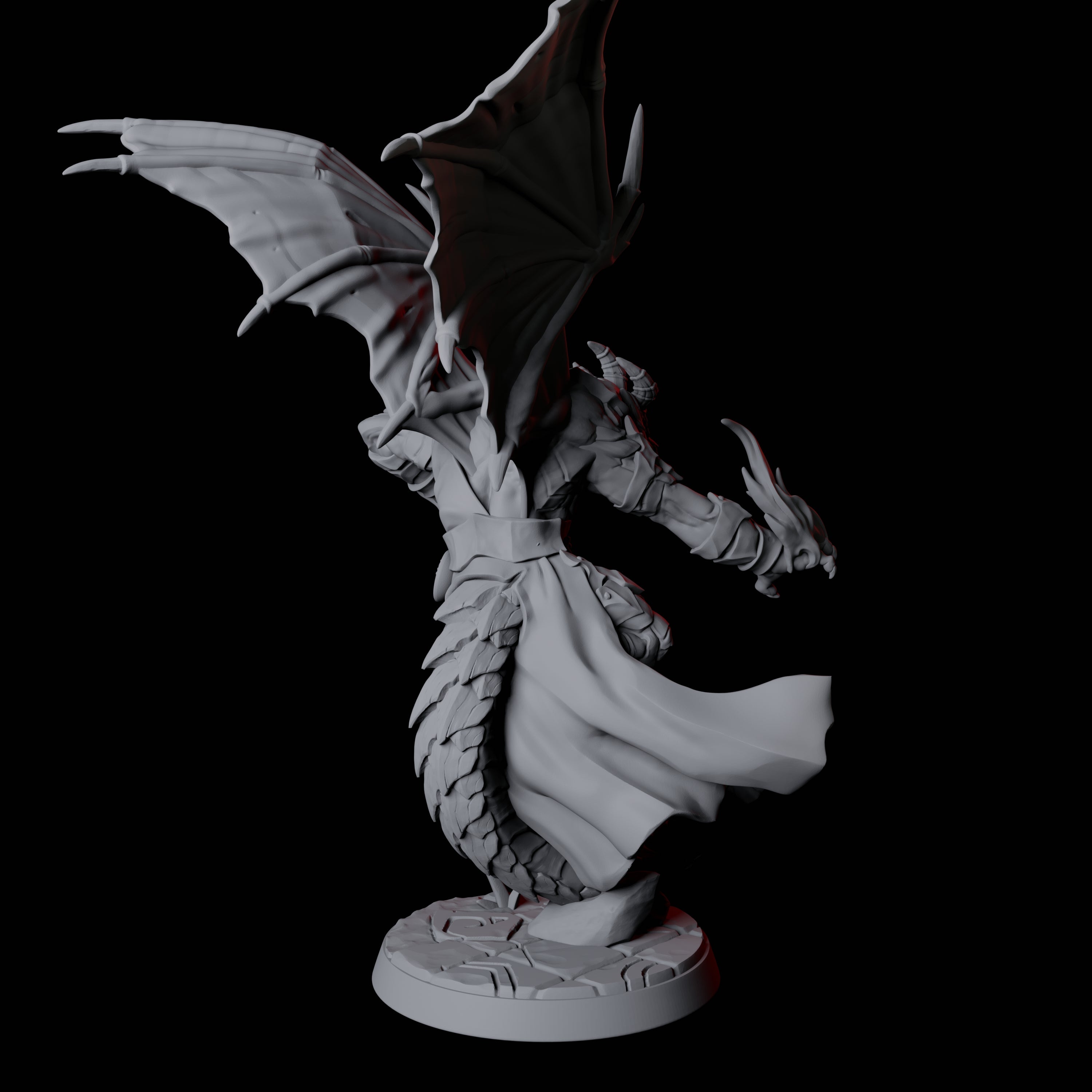 Striking Dragonborn Mage Miniature for Dungeons and Dragons, Pathfinder or other TTRPGs