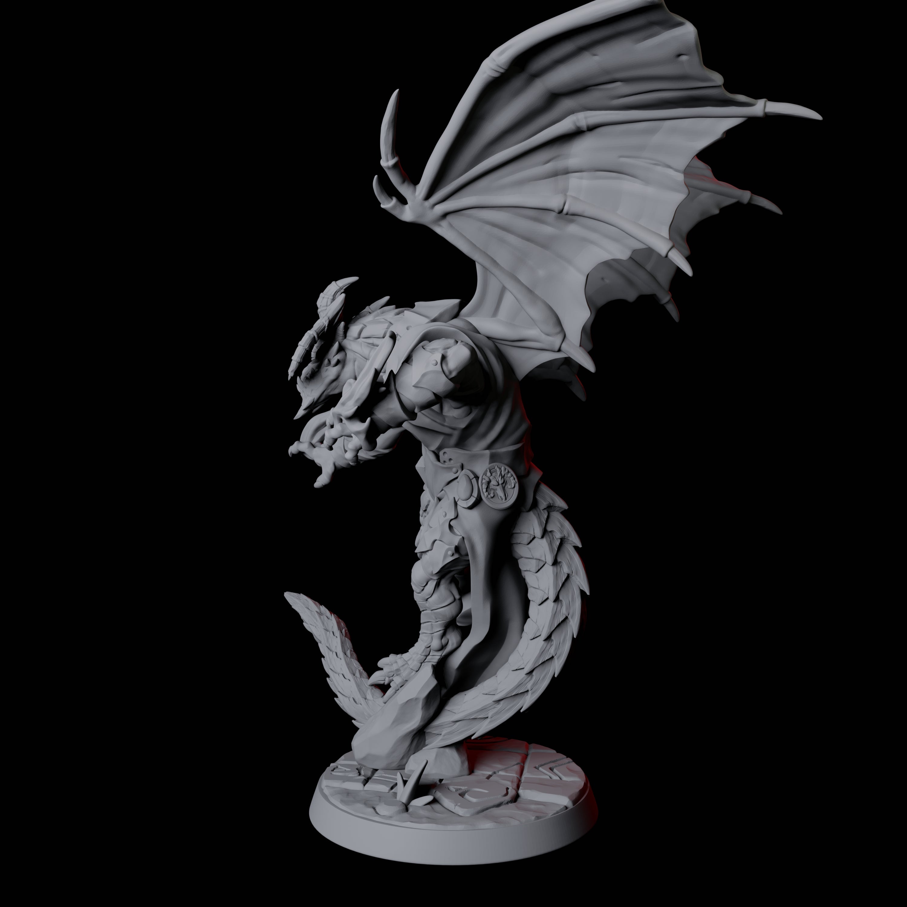 Striking Dragonborn Mage Miniature for Dungeons and Dragons, Pathfinder or other TTRPGs