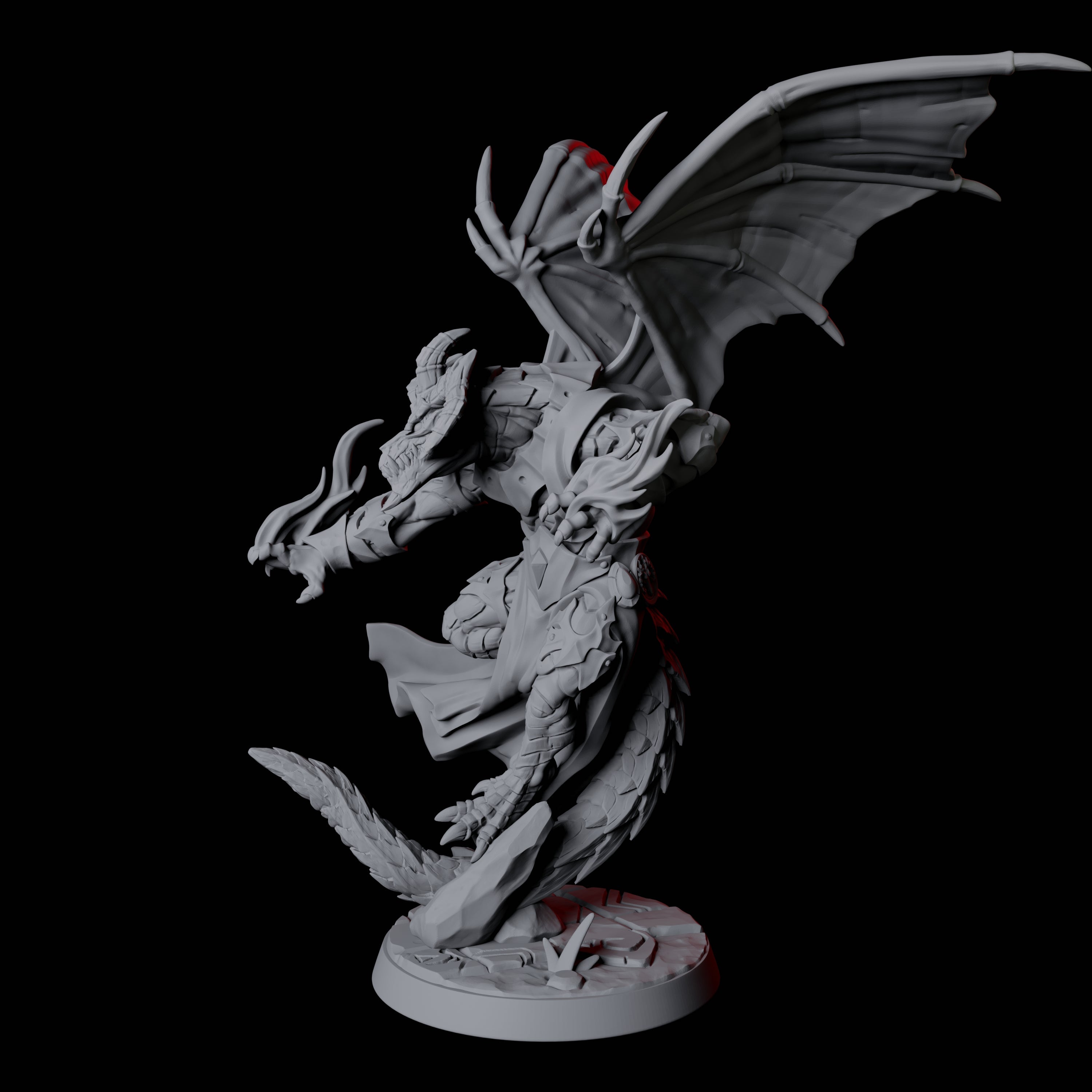Striking Dragonborn Mage Miniature for Dungeons and Dragons, Pathfinder or other TTRPGs