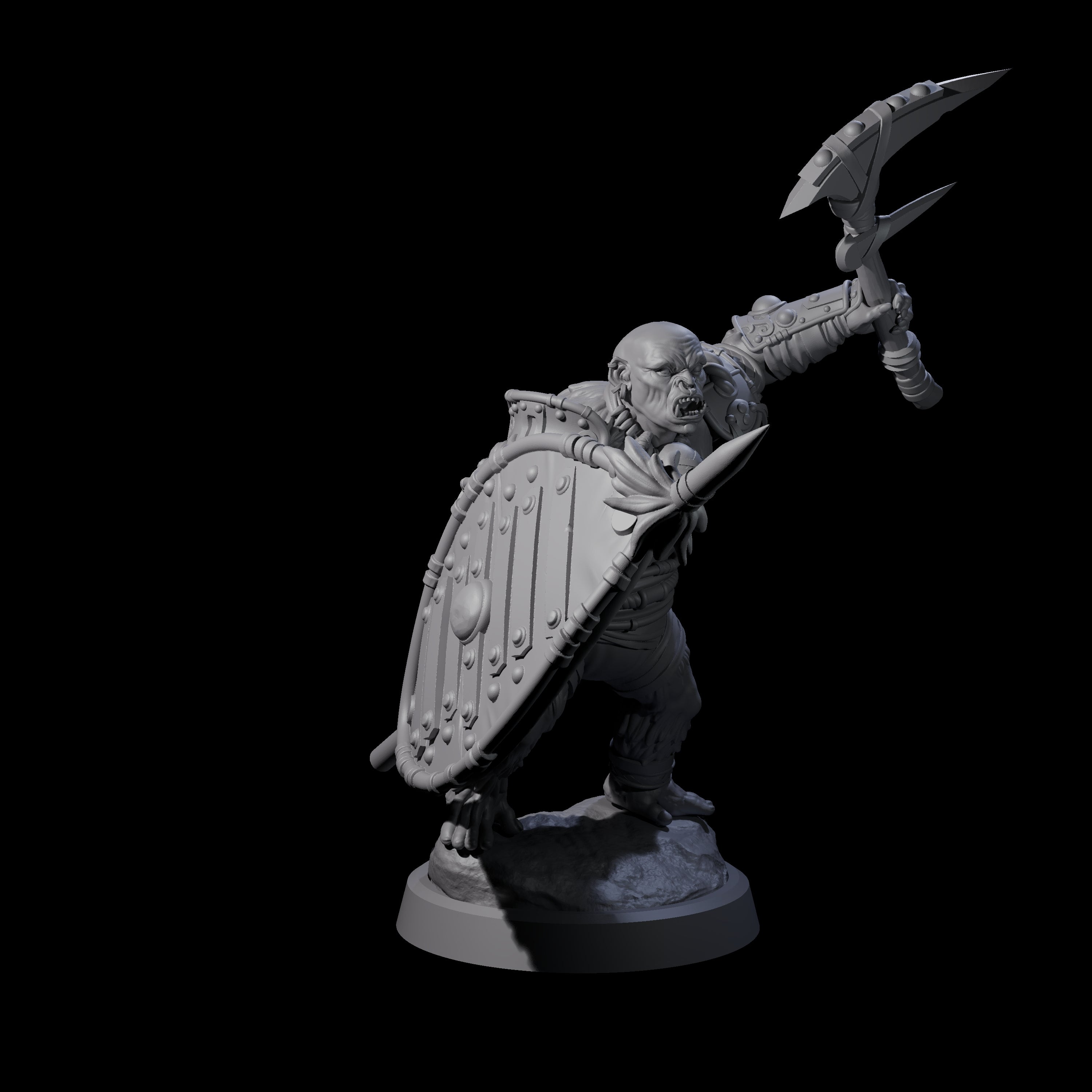Striking Furry Orc C Miniature for Dungeons and Dragons, Pathfinder or other TTRPGs