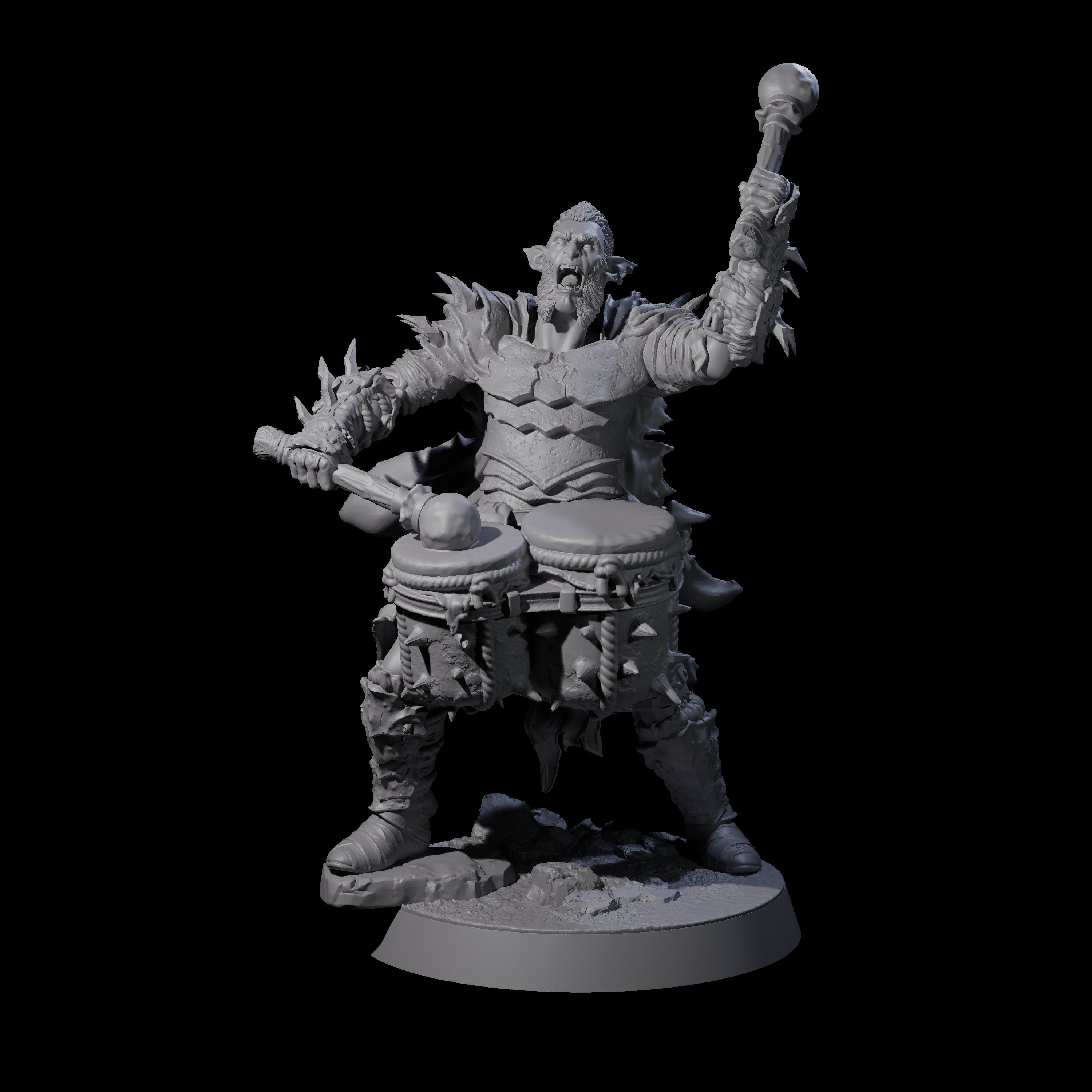 Striking Hobgoblin Drummer Miniature for Dungeons and Dragons, Pathfinder or other TTRPGs