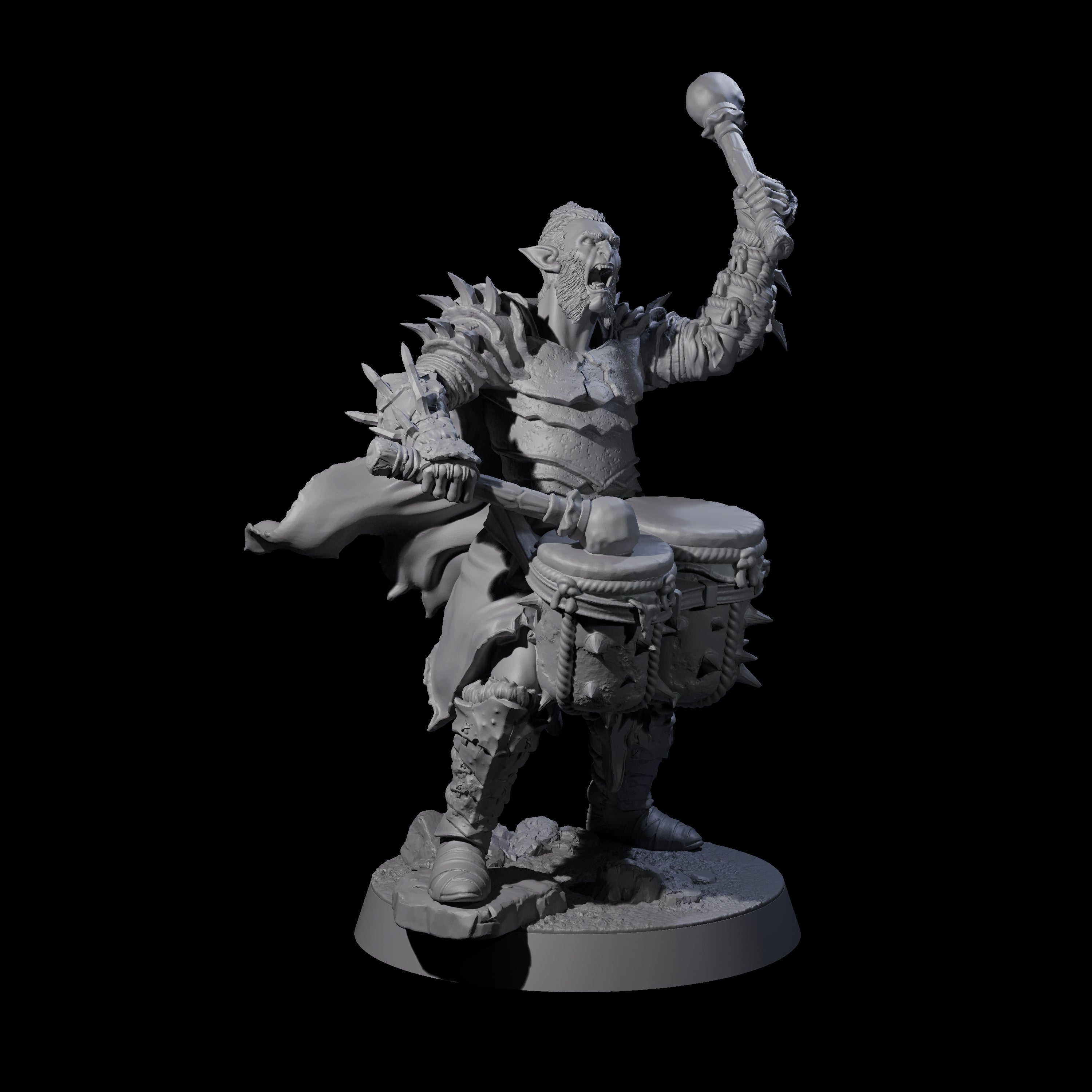 Striking Hobgoblin Drummer Miniature for Dungeons and Dragons, Pathfinder or other TTRPGs