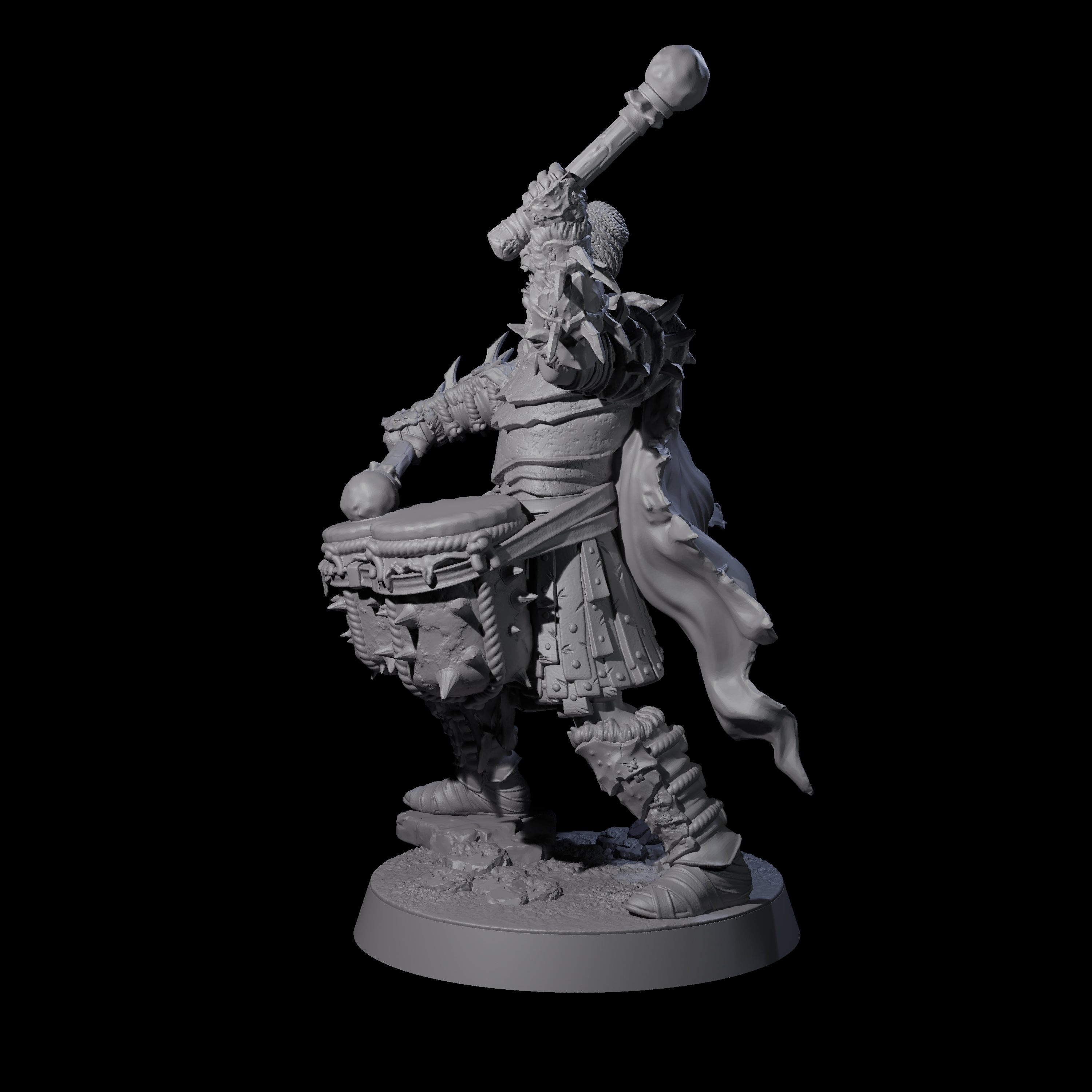 Striking Hobgoblin Drummer Miniature for Dungeons and Dragons, Pathfinder or other TTRPGs