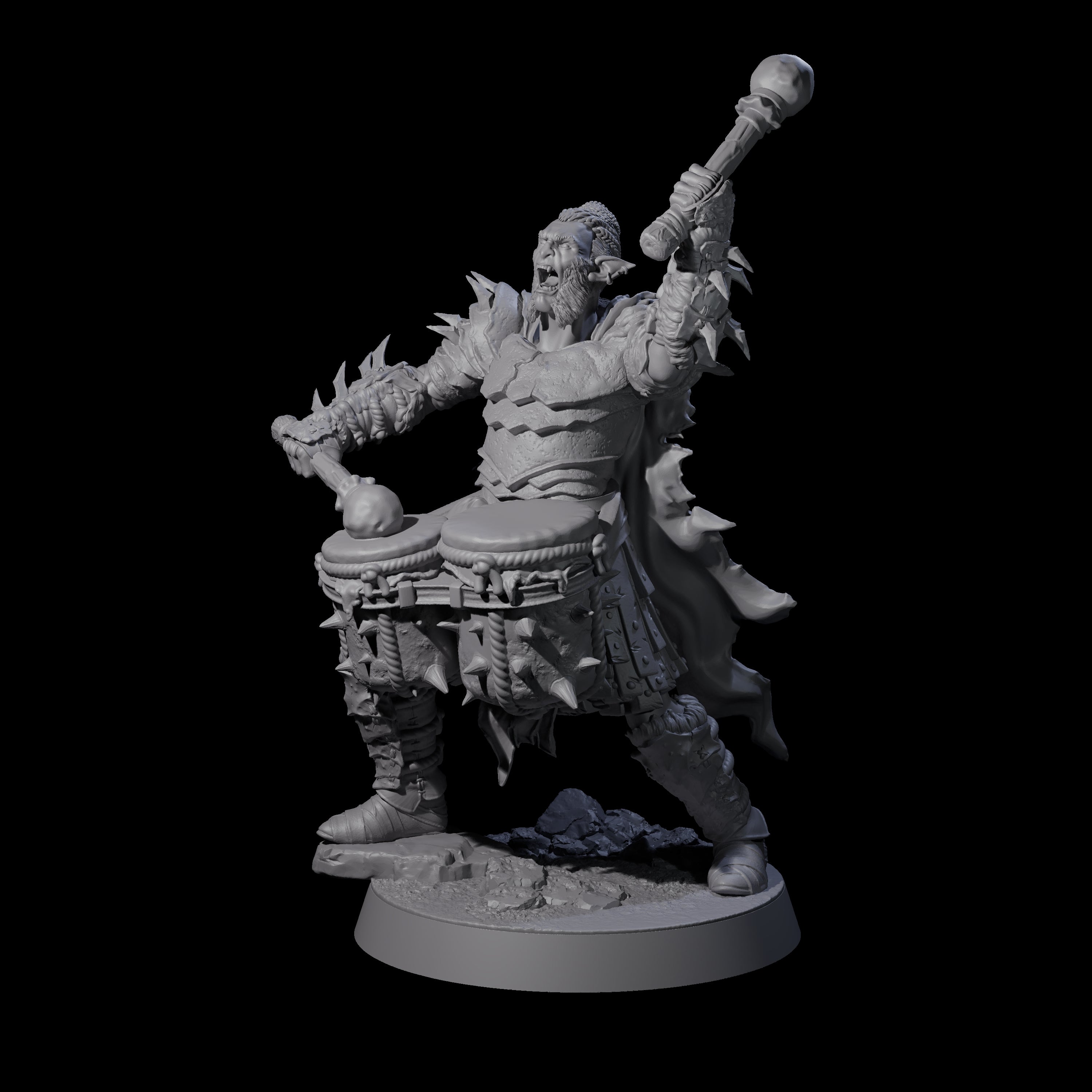 Striking Hobgoblin Drummer Miniature for Dungeons and Dragons, Pathfinder or other TTRPGs