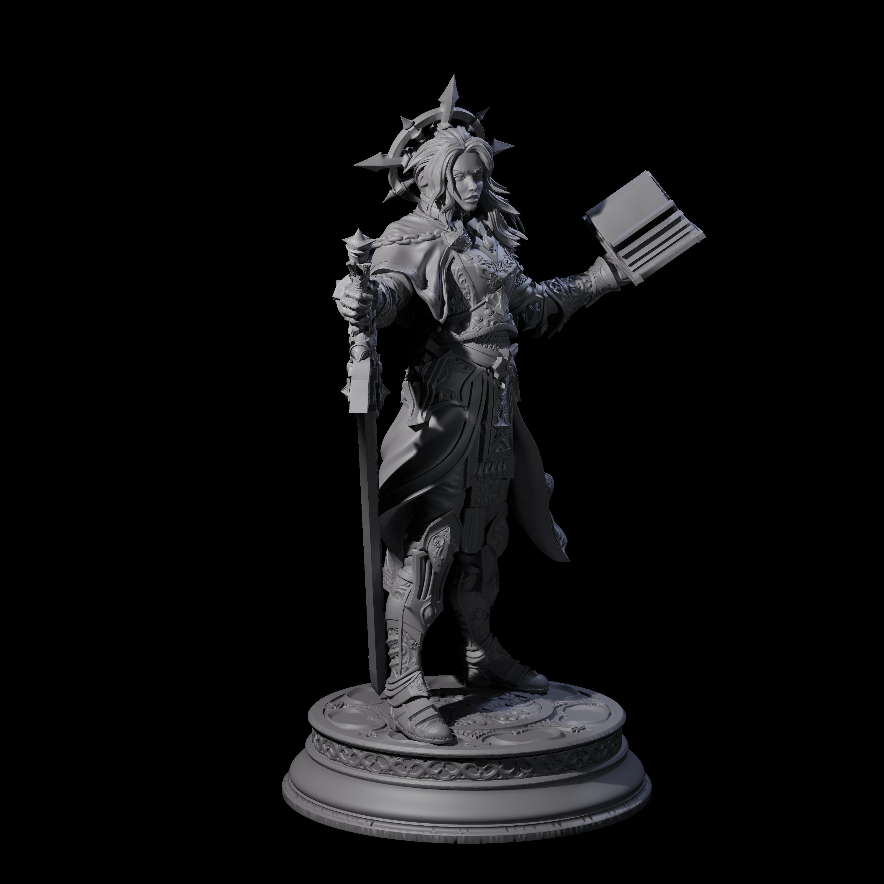 Striking Holy Cleric Miniature for Dungeons and Dragons, Pathfinder or other TTRPGs
