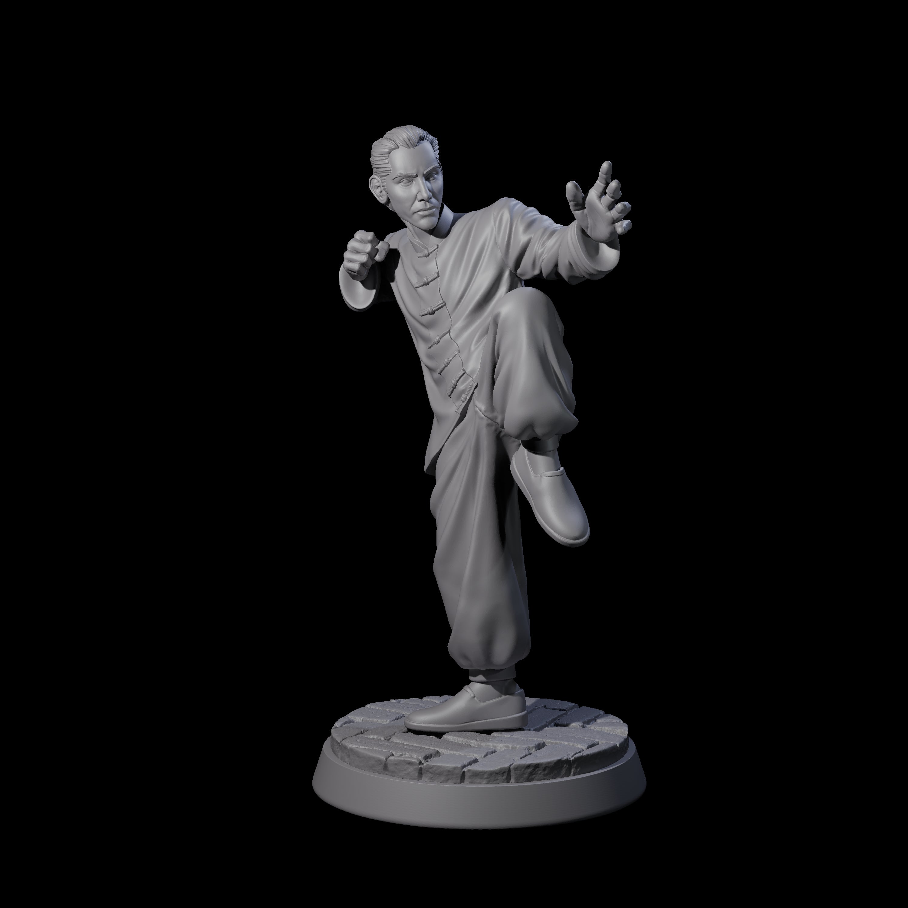 Striking Kung Fu Master Miniature for Dungeons and Dragons, Pathfinder or other TTRPGs