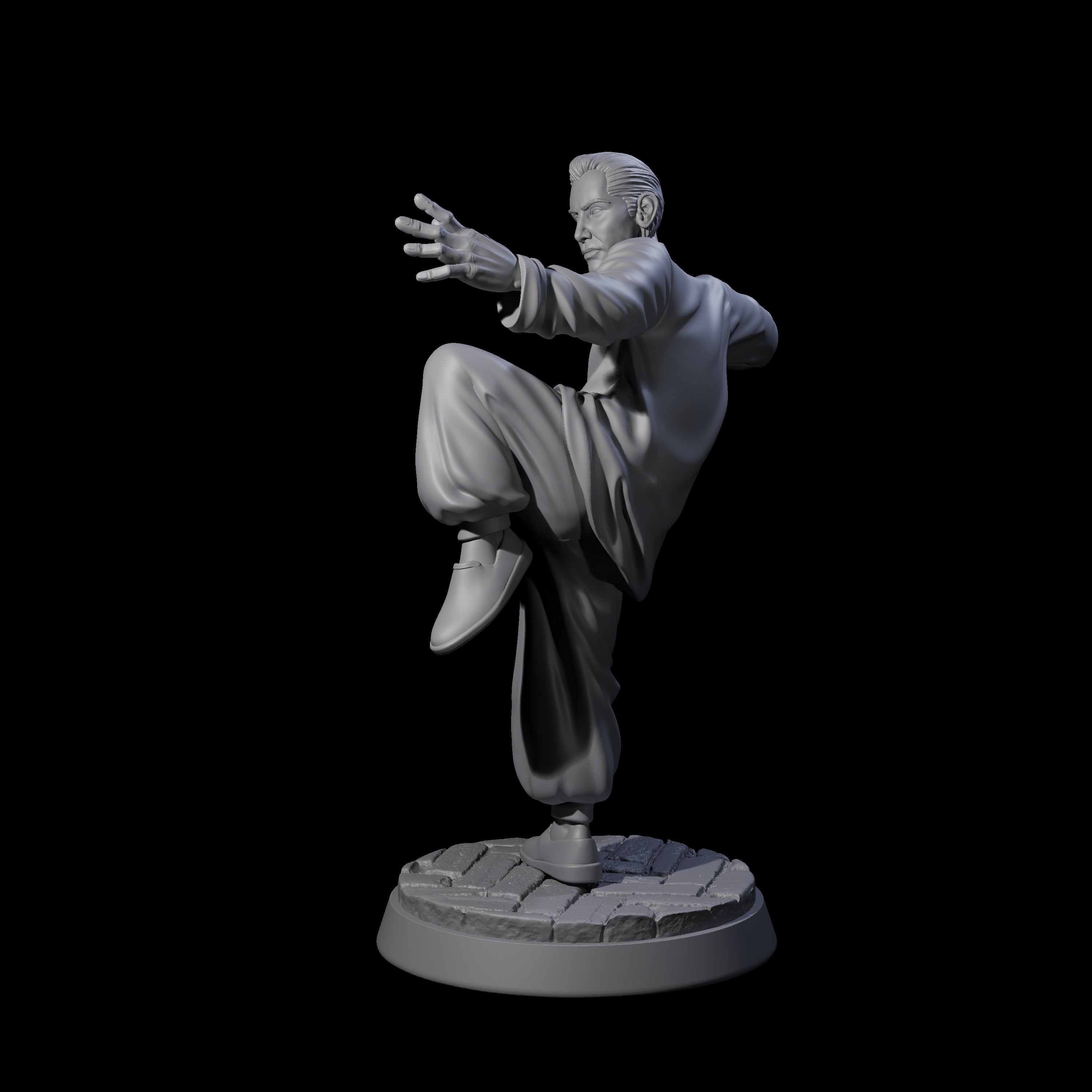 Striking Kung Fu Master Miniature for Dungeons and Dragons, Pathfinder or other TTRPGs