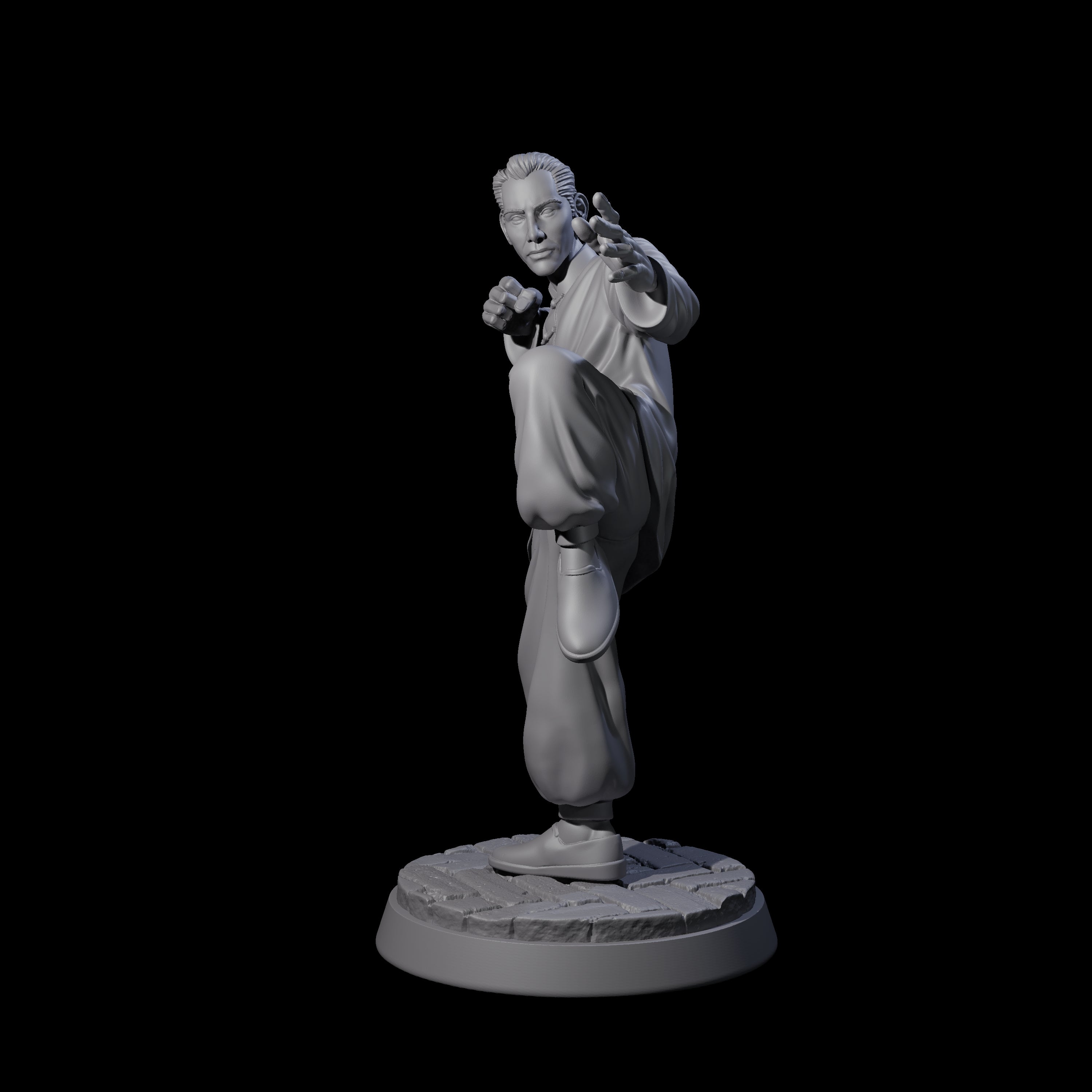 Striking Kung Fu Master Miniature for Dungeons and Dragons, Pathfinder or other TTRPGs