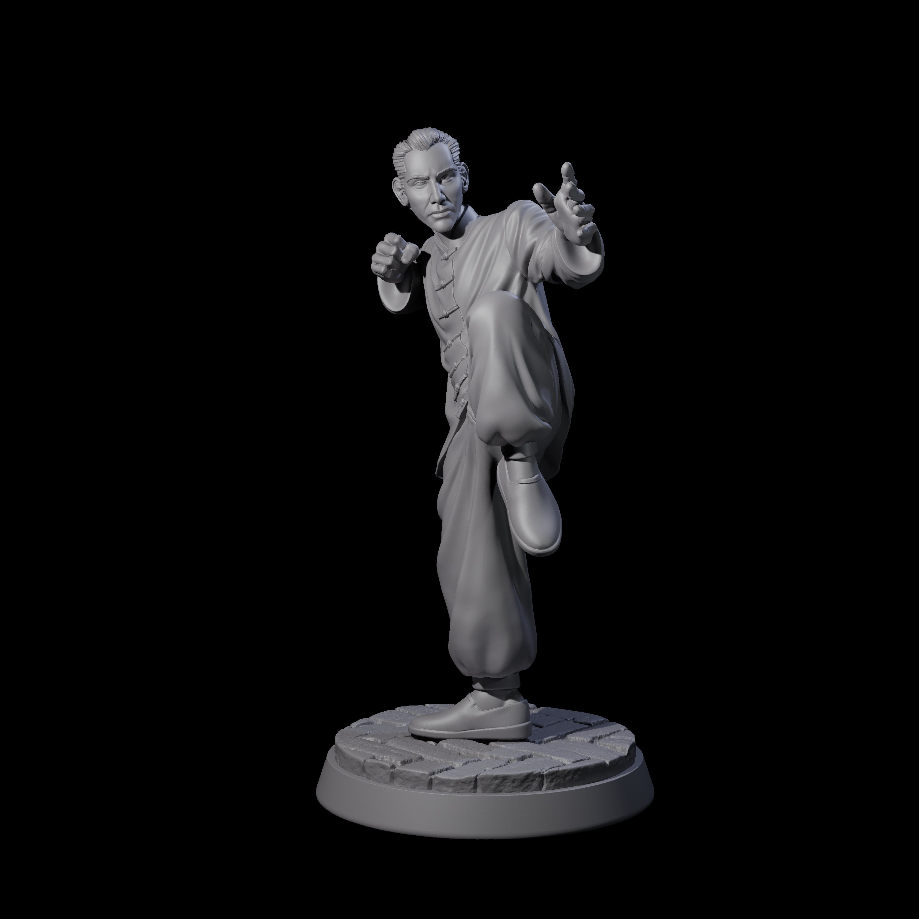 Striking Kung Fu Master Miniature for Dungeons and Dragons, Pathfinder or other TTRPGs