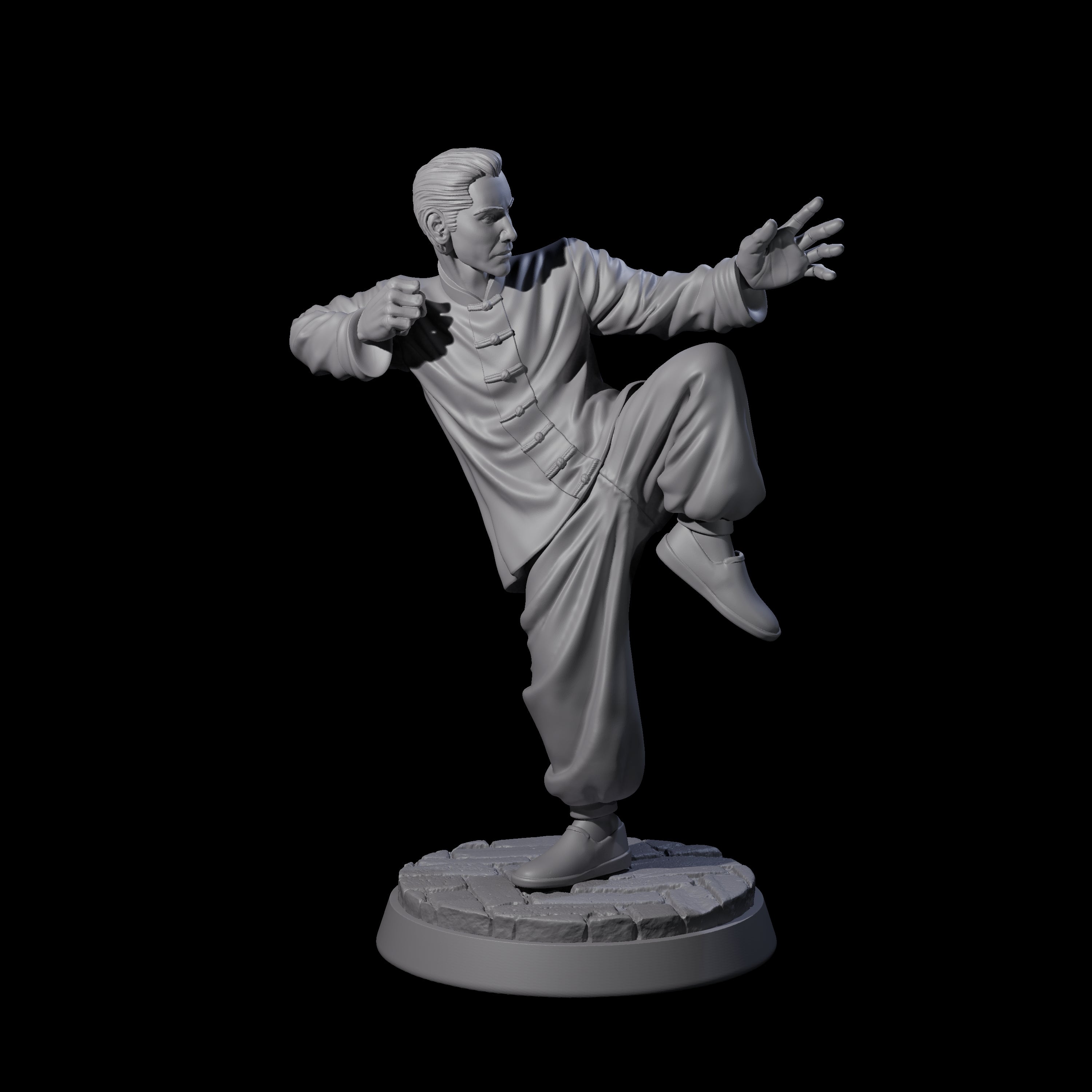 Striking Kung Fu Master Miniature for Dungeons and Dragons, Pathfinder or other TTRPGs