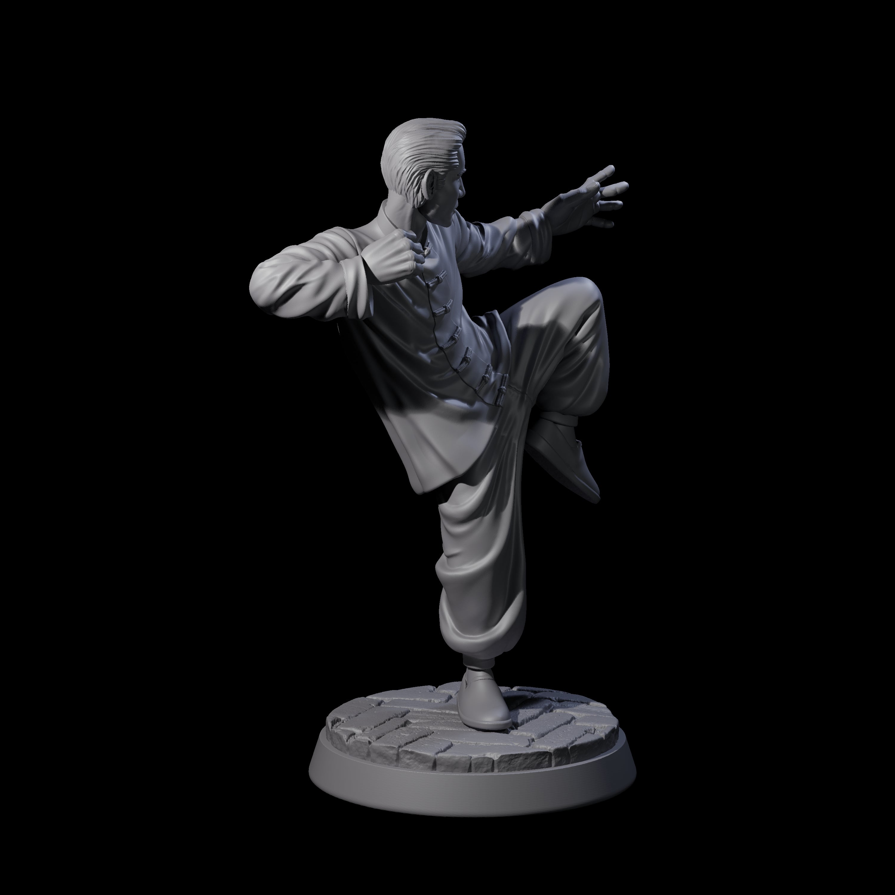Striking Kung Fu Master Miniature for Dungeons and Dragons, Pathfinder or other TTRPGs