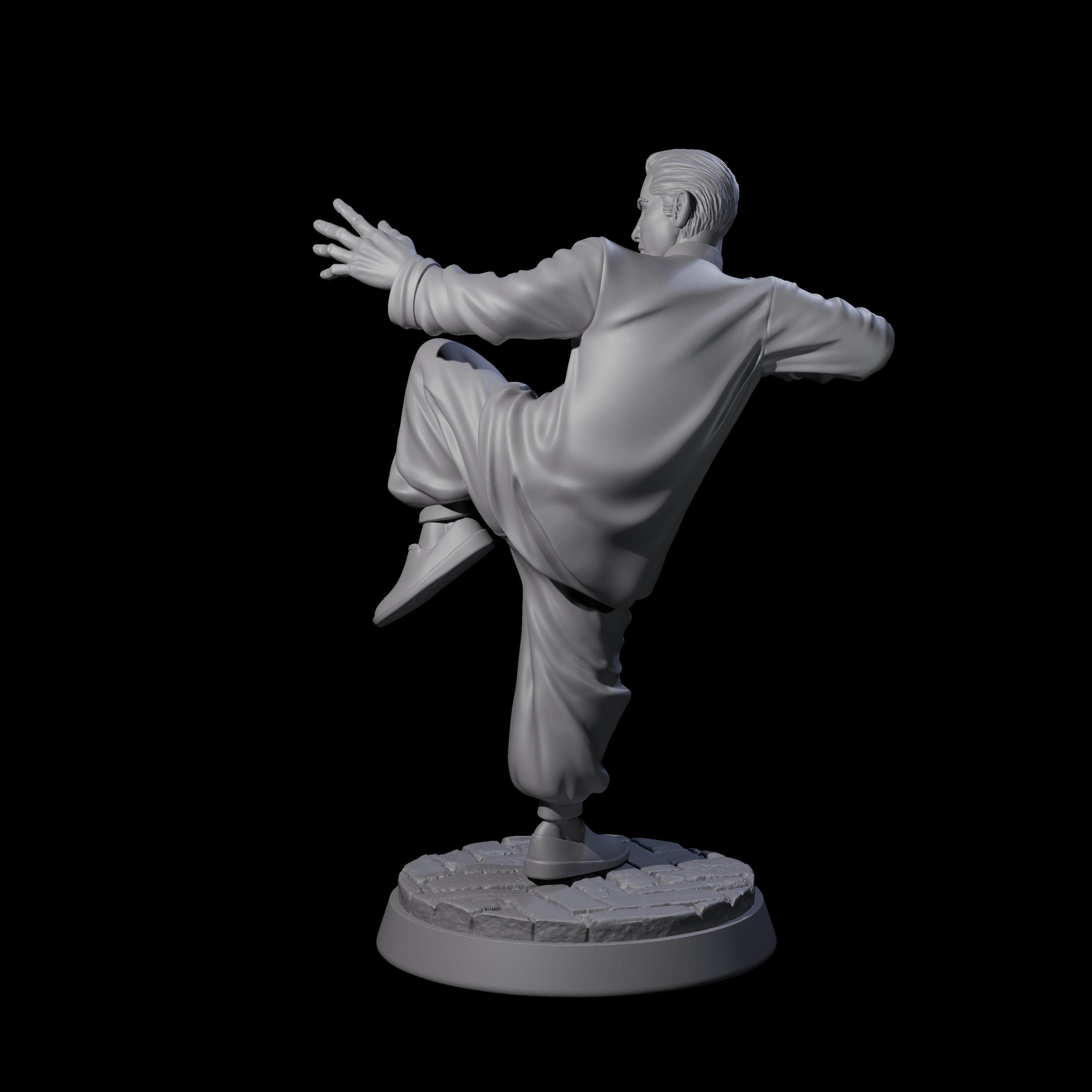 Striking Kung Fu Master Miniature for Dungeons and Dragons, Pathfinder or other TTRPGs