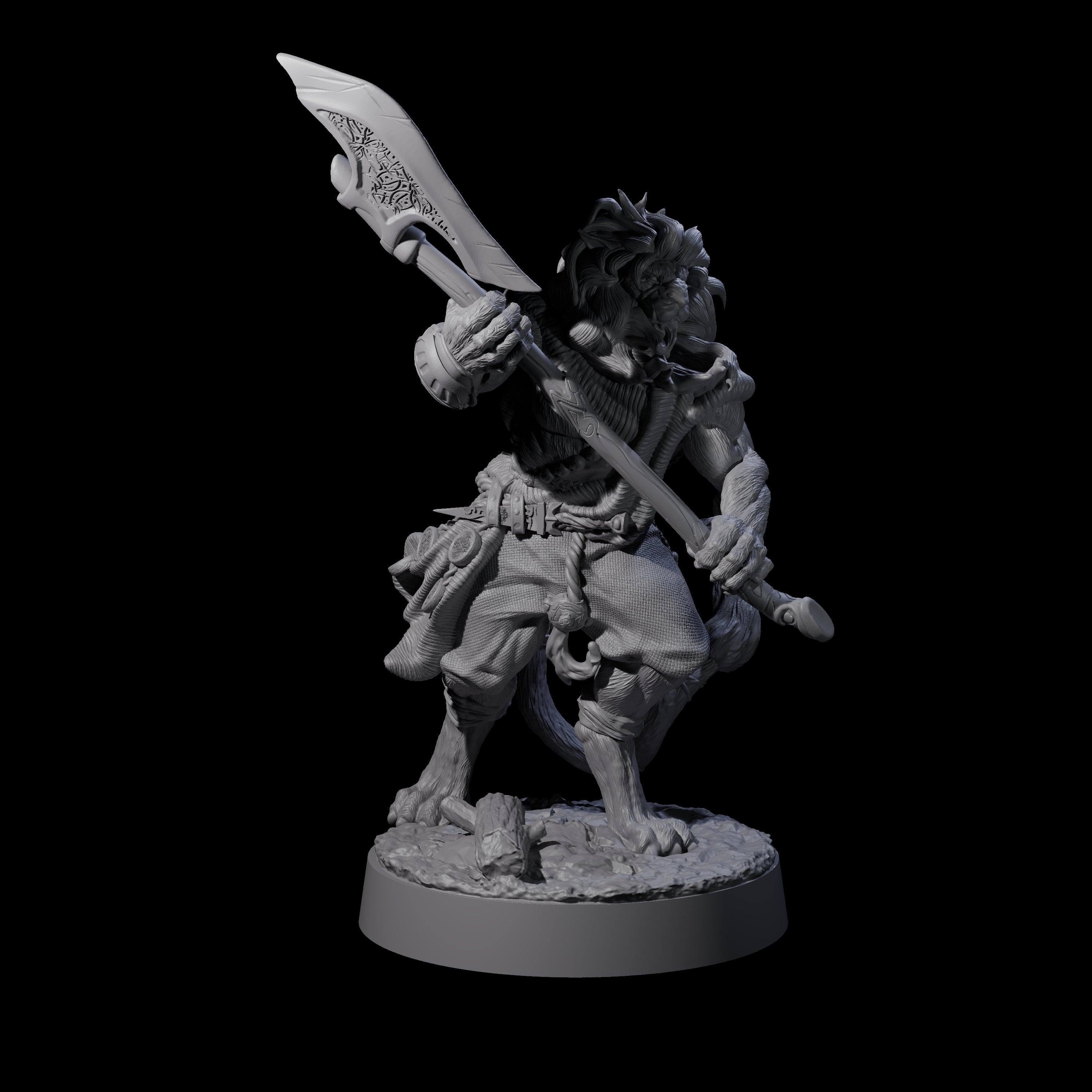 Striking Leonin Warblade A Miniature for Dungeons and Dragons, Pathfinder or other TTRPGs