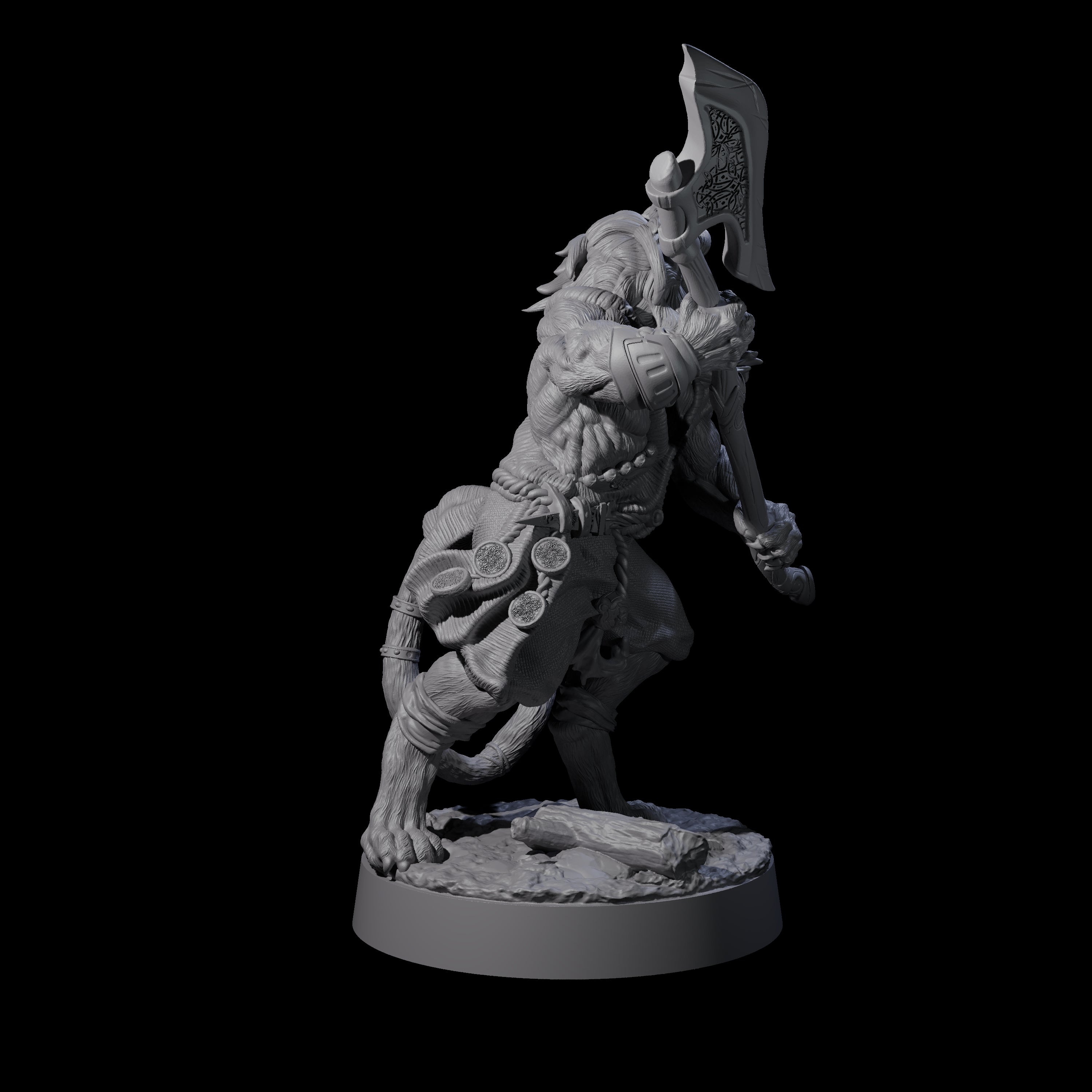 Striking Leonin Warblade A Miniature for Dungeons and Dragons, Pathfinder or other TTRPGs