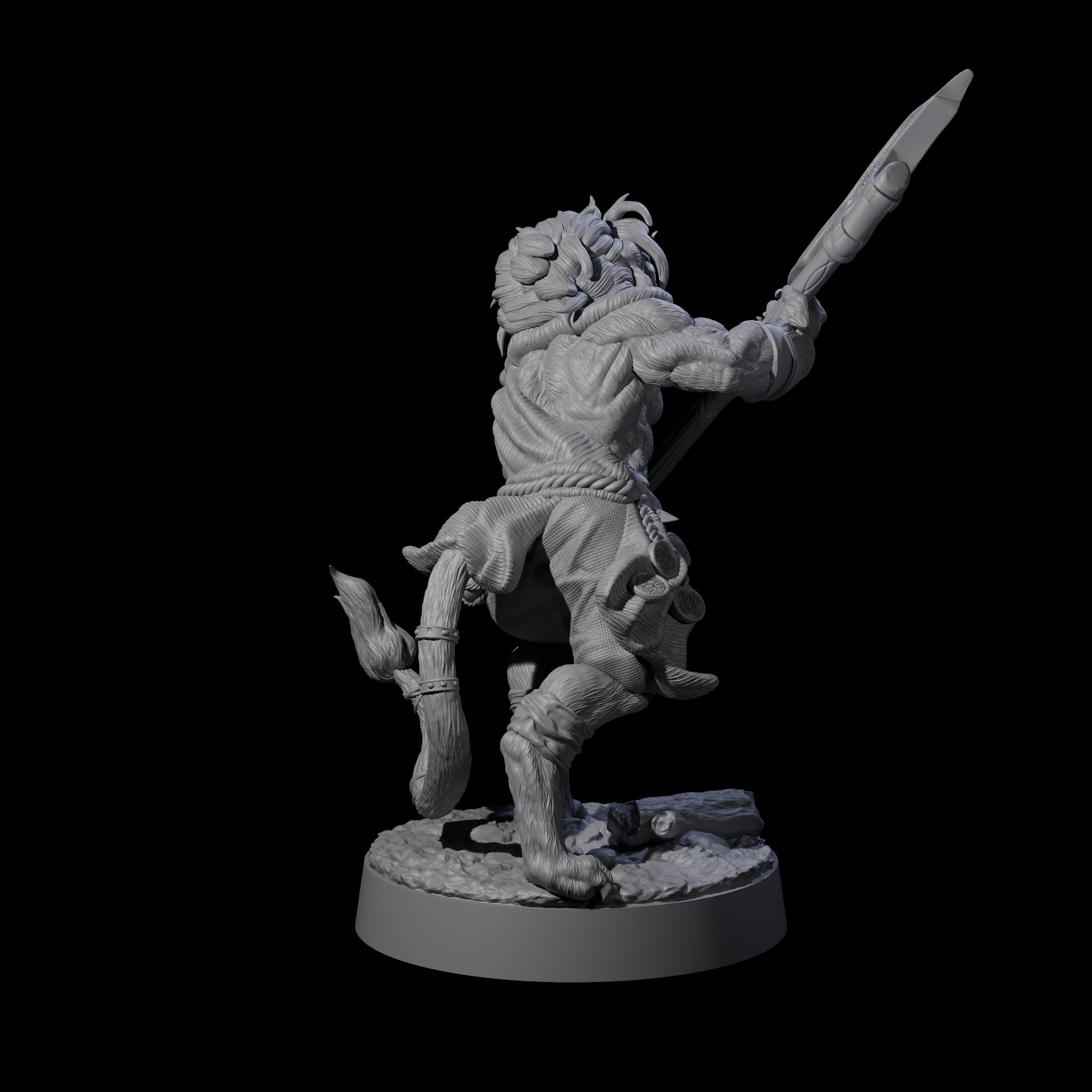 Striking Leonin Warblade A Miniature for Dungeons and Dragons, Pathfinder or other TTRPGs