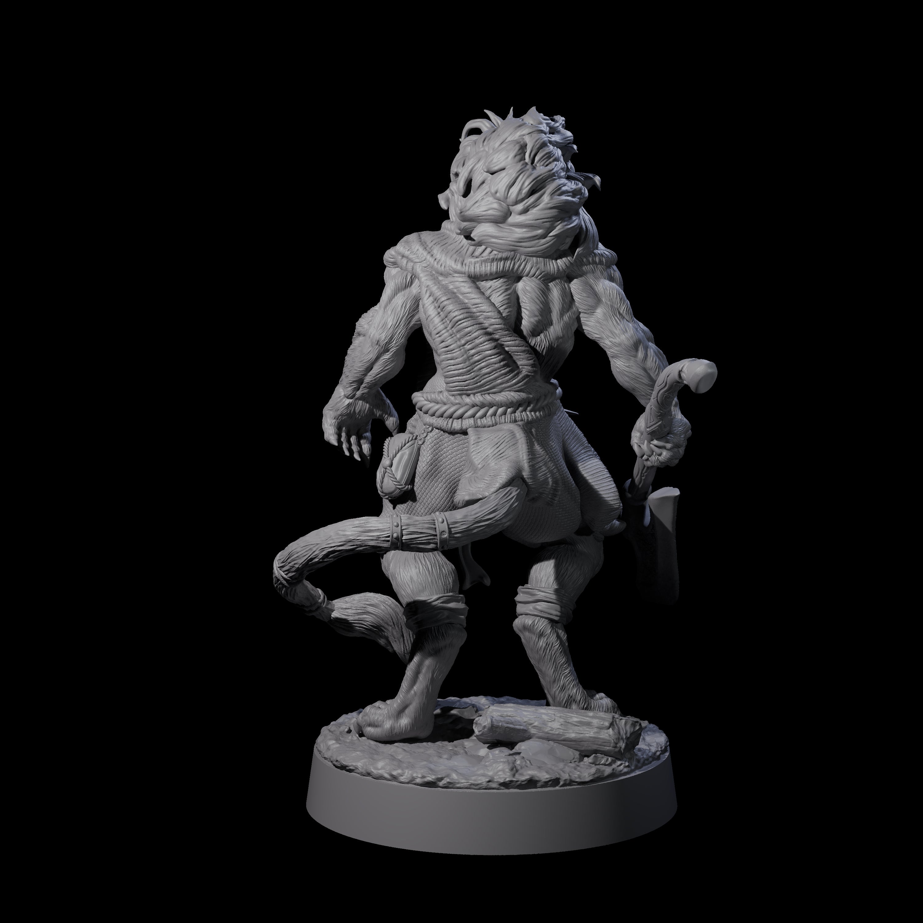 Striking Leonin Warblade B Miniature for Dungeons and Dragons, Pathfinder or other TTRPGs