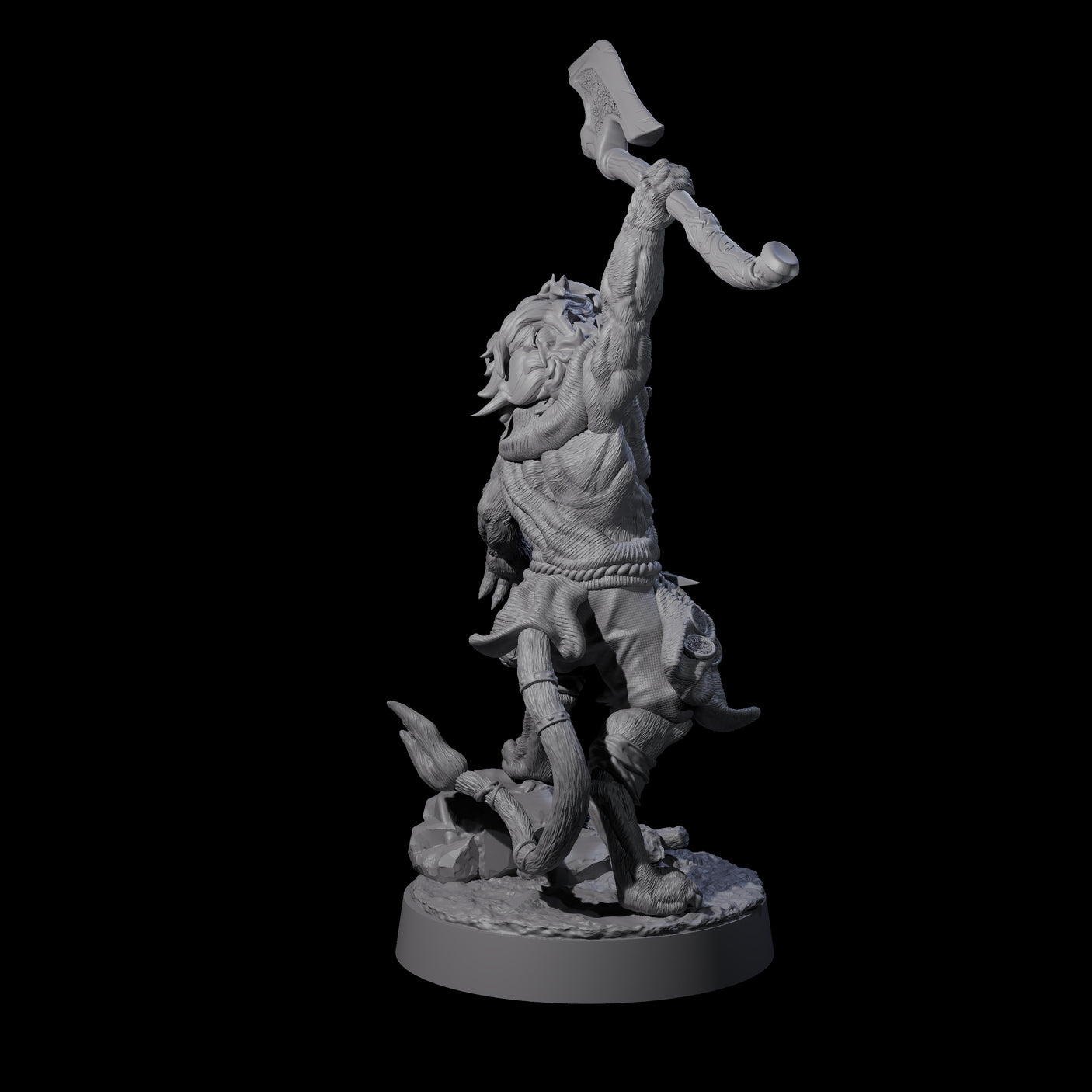 Striking Leonin Warblade D Miniature for Dungeons and Dragons, Pathfinder or other TTRPGs