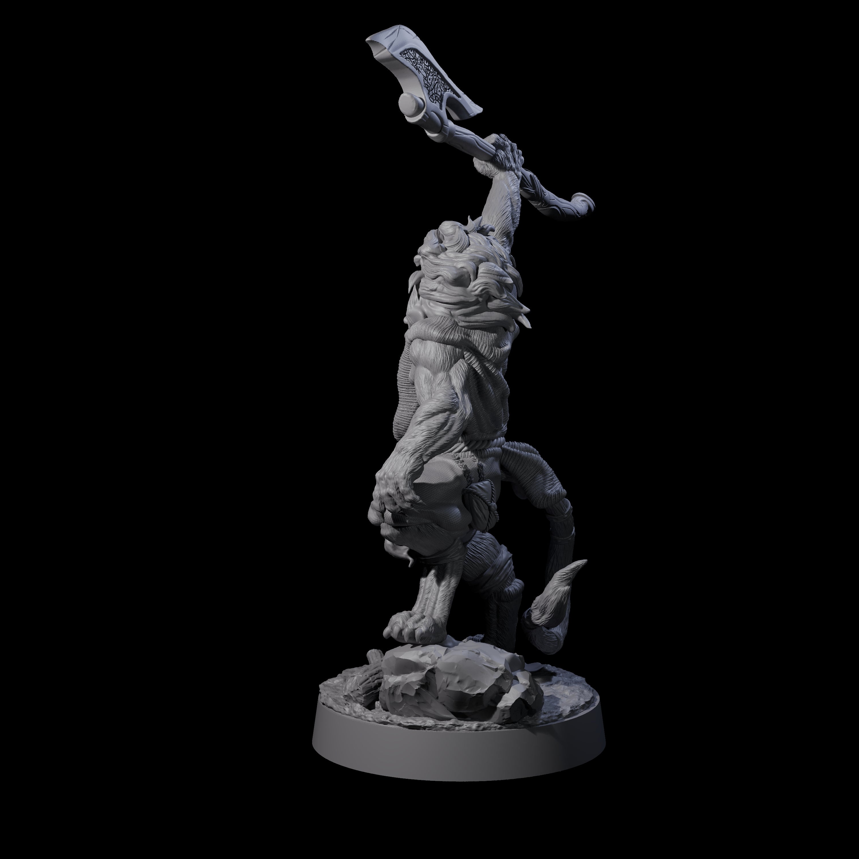 Striking Leonin Warblade D Miniature for Dungeons and Dragons, Pathfinder or other TTRPGs