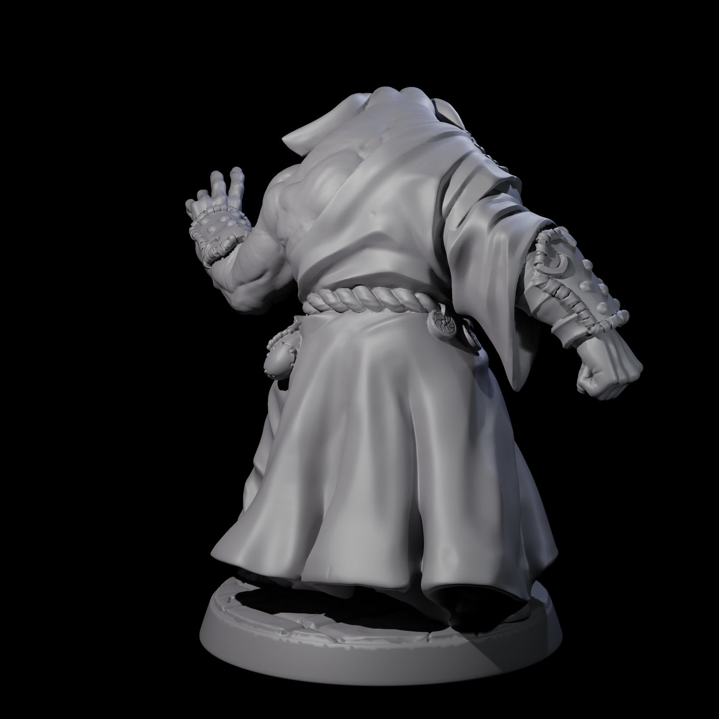 Striking Loxodon Monk A Miniature for Dungeons and Dragons, Pathfinder or other TTRPGs