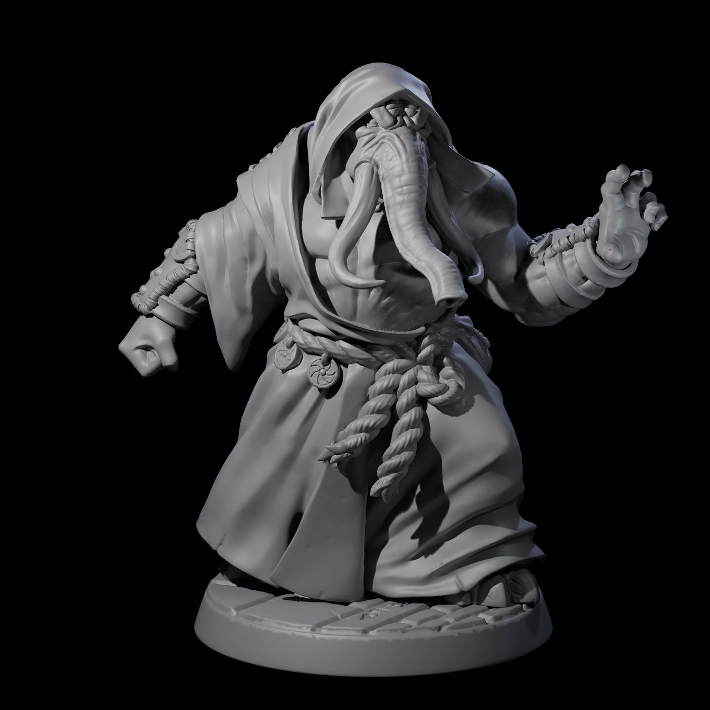 Striking Loxodon Monk A Miniature for Dungeons and Dragons, Pathfinder or other TTRPGs