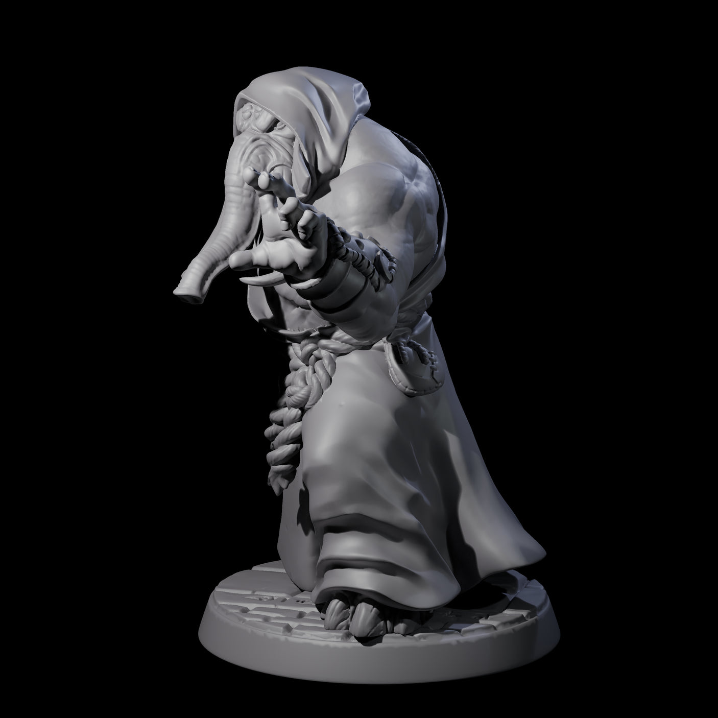 Striking Loxodon Monk A Miniature for Dungeons and Dragons, Pathfinder or other TTRPGs