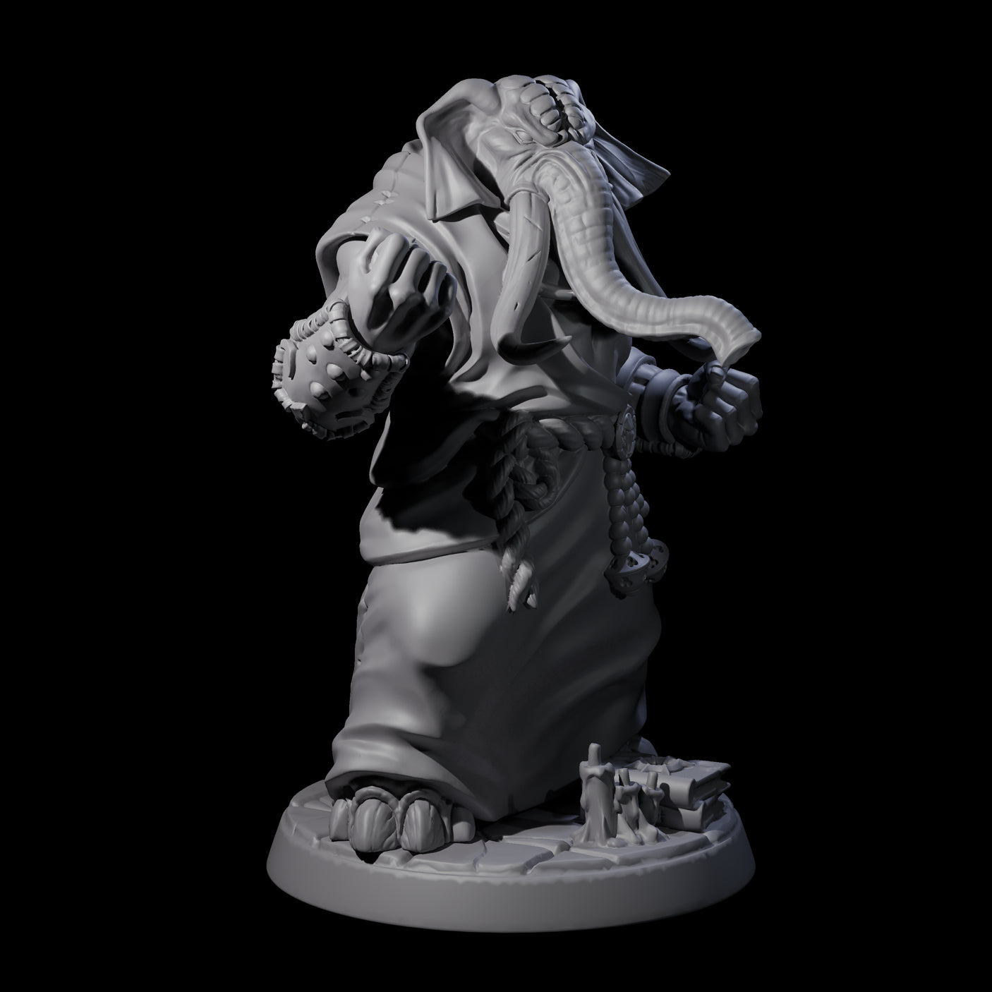 Striking Loxodon Monk B Miniature for Dungeons and Dragons, Pathfinder or other TTRPGs