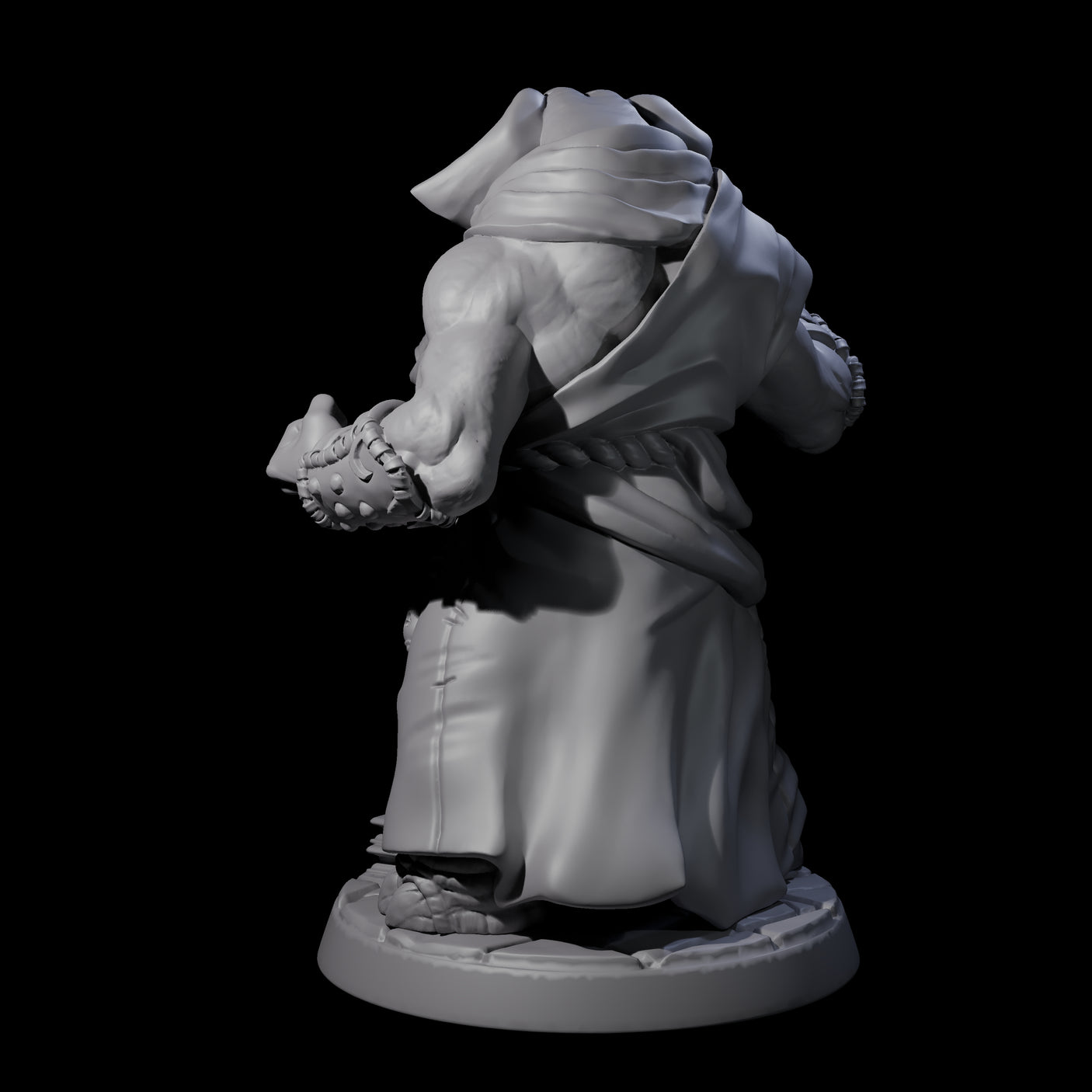 Striking Loxodon Monk B Miniature for Dungeons and Dragons, Pathfinder or other TTRPGs