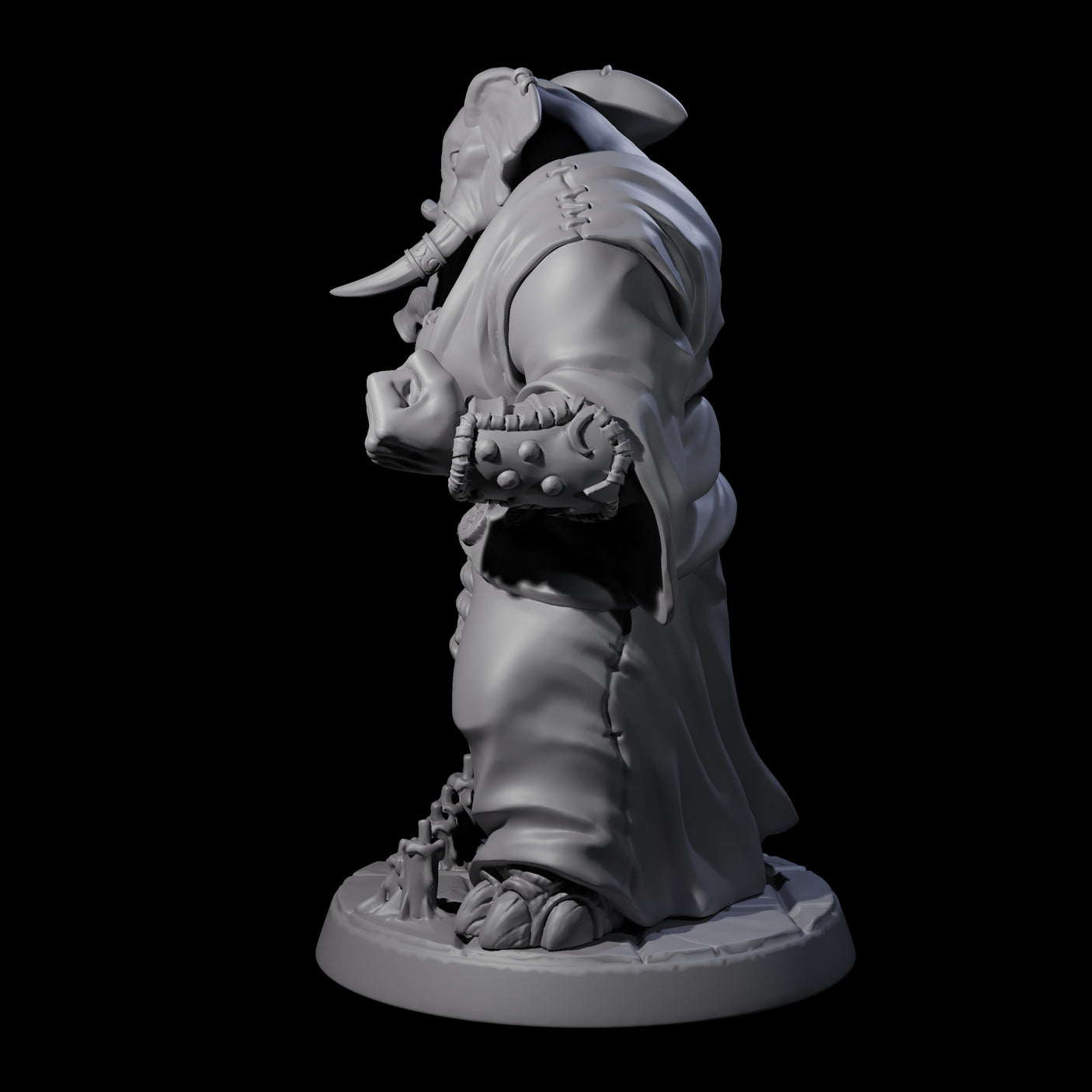 Striking Loxodon Monk D Miniature for Dungeons and Dragons, Pathfinder or other TTRPGs