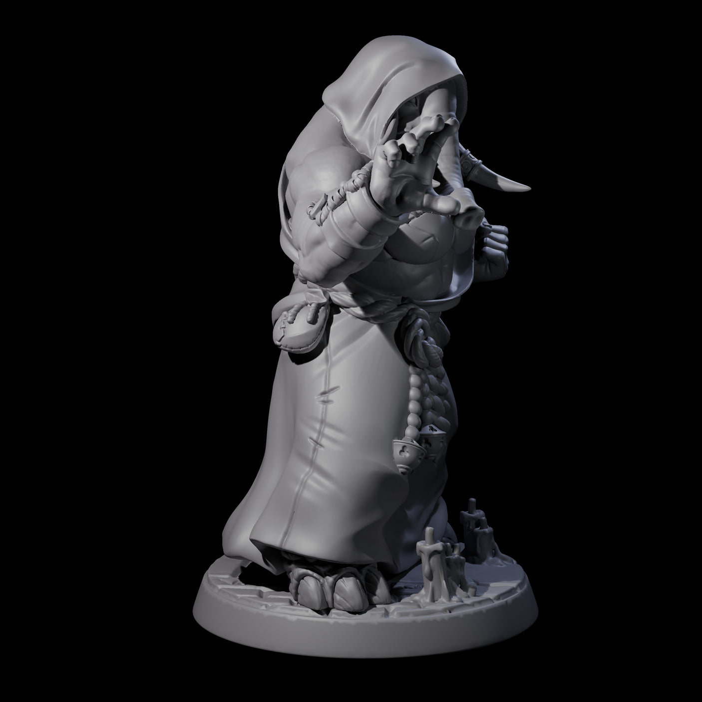 Striking Loxodon Monk D Miniature for Dungeons and Dragons, Pathfinder or other TTRPGs