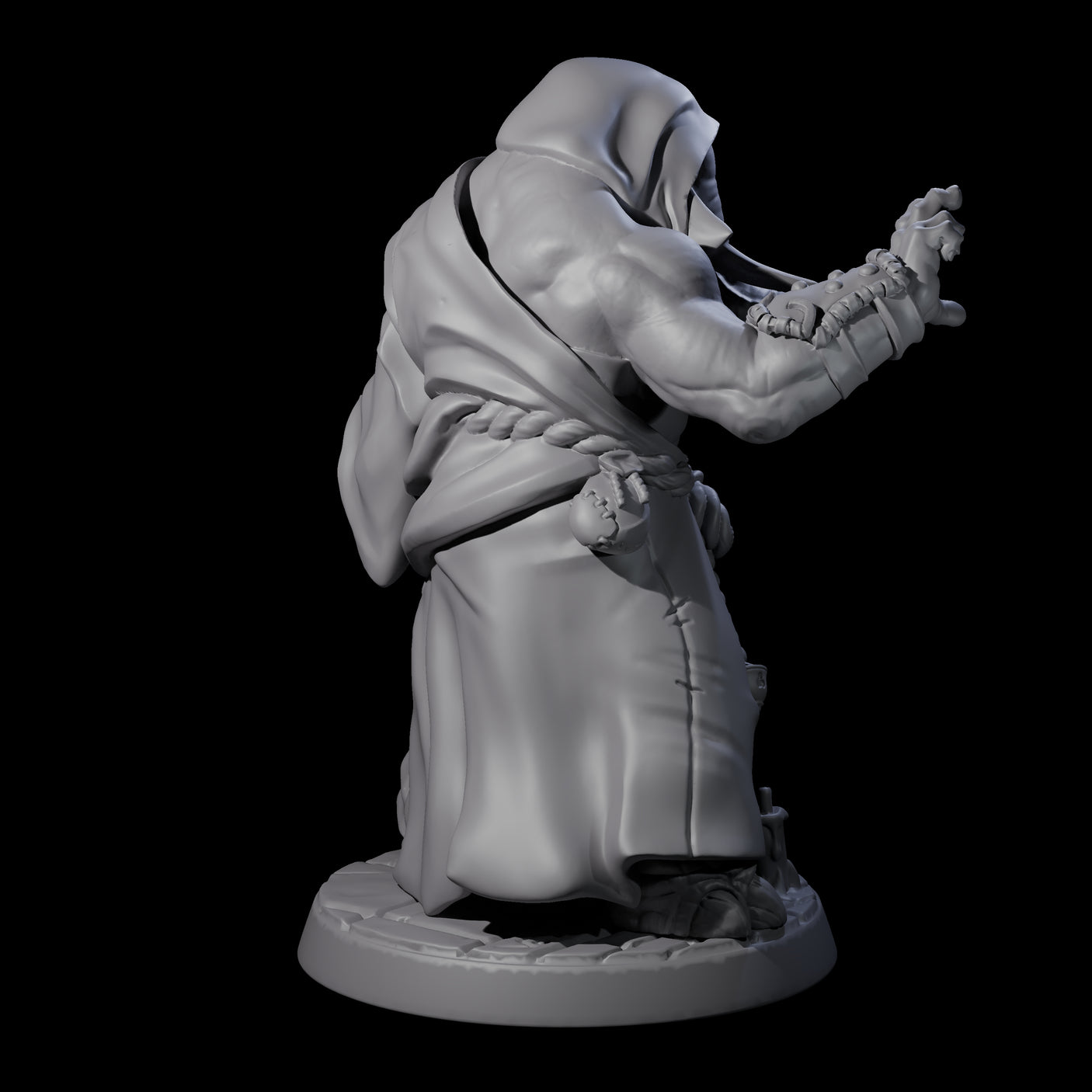 Striking Loxodon Monk D Miniature for Dungeons and Dragons, Pathfinder or other TTRPGs