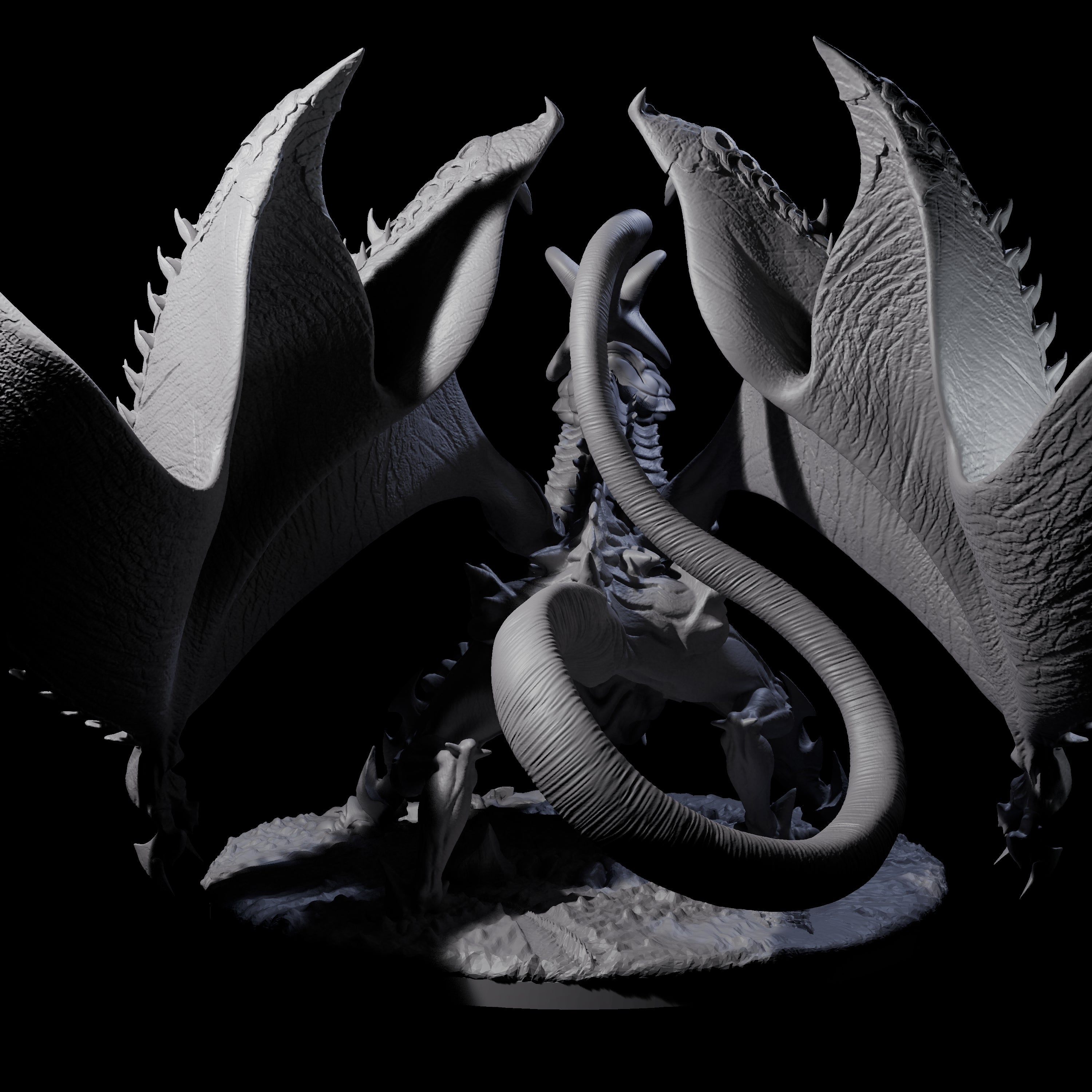 Striking Mind Flayer Dragon Miniature for Dungeons and Dragons, Pathfinder or other TTRPGs