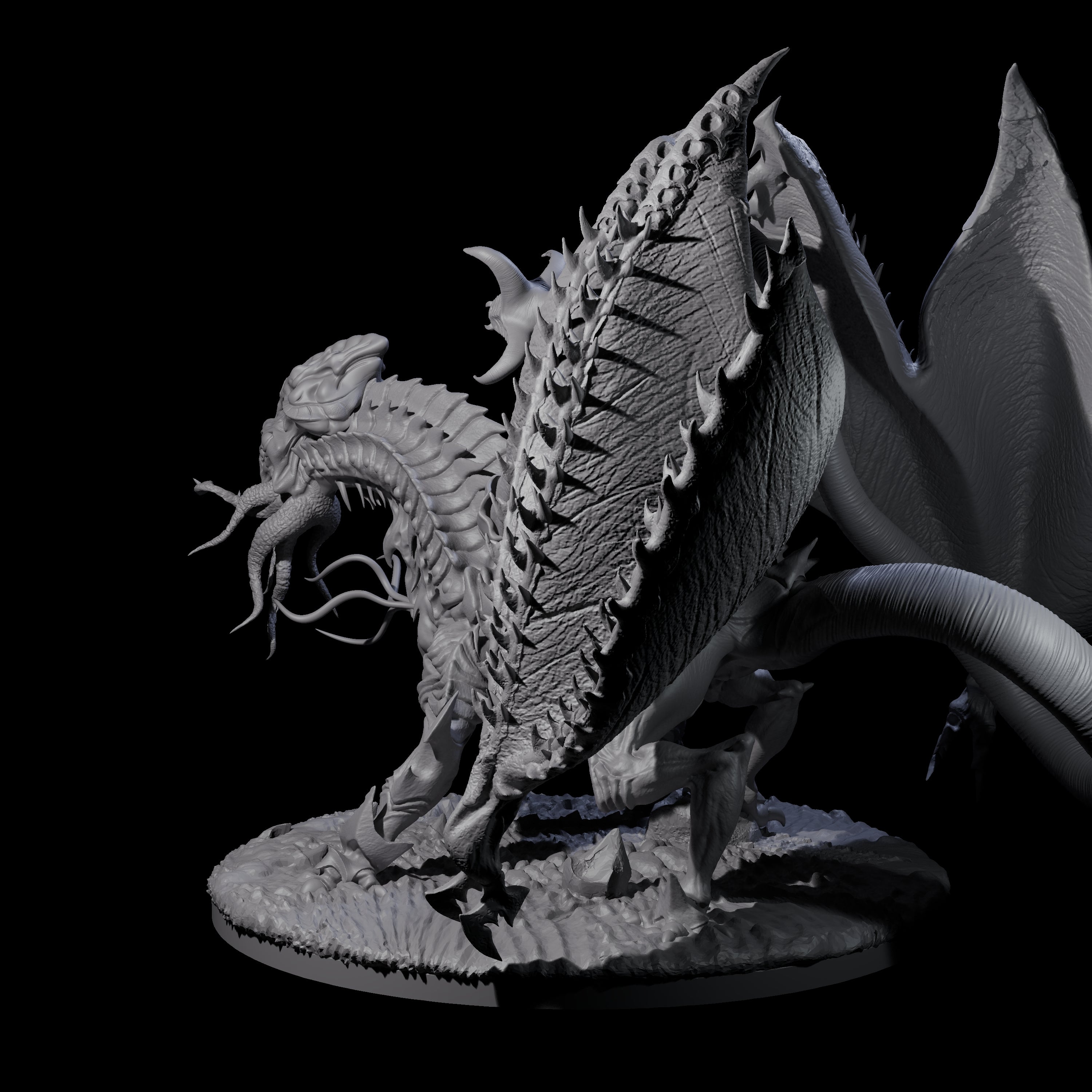 Striking Mind Flayer Dragon Miniature for Dungeons and Dragons, Pathfinder or other TTRPGs