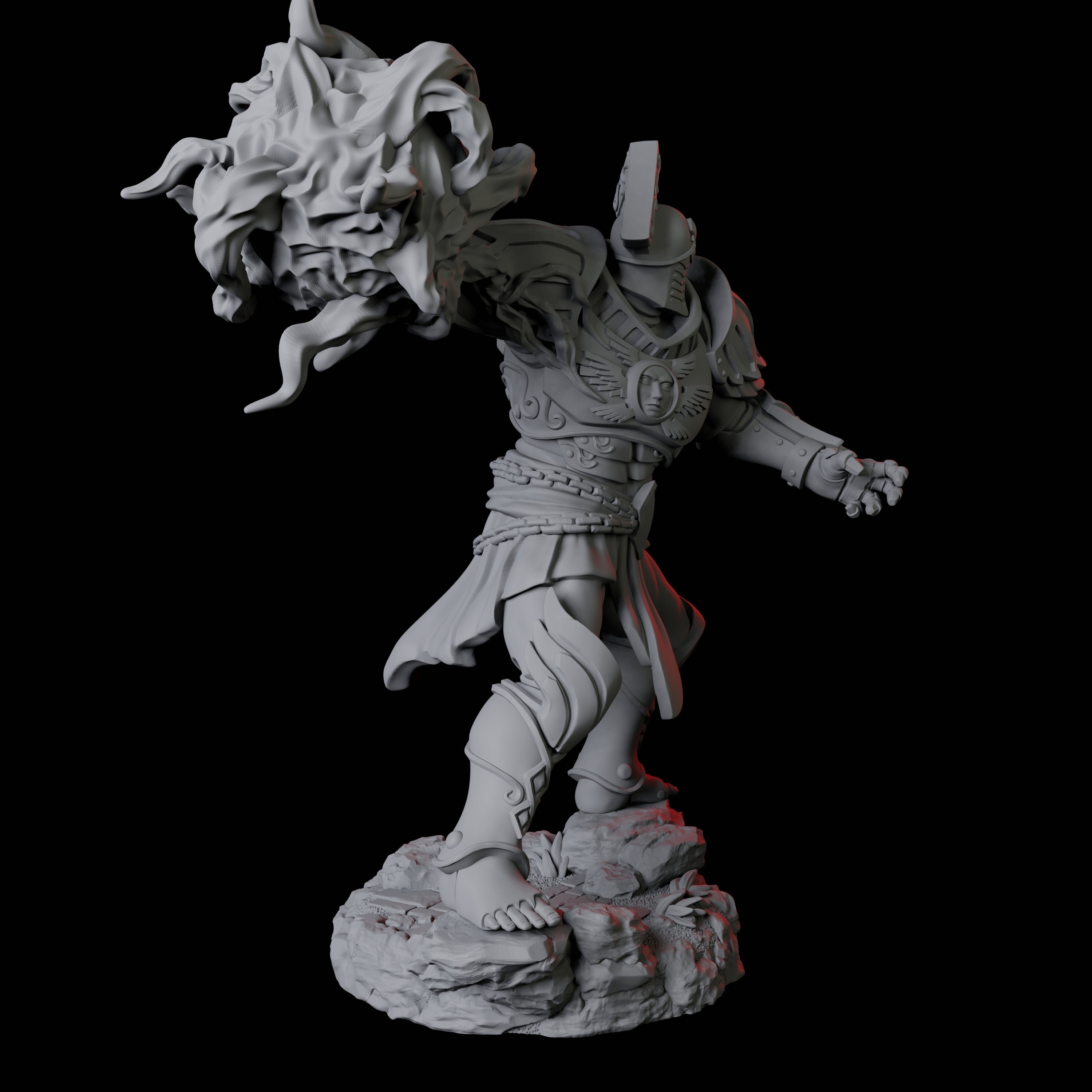 Striking Paladin Miniature for Dungeons and Dragons, Pathfinder or other TTRPGs