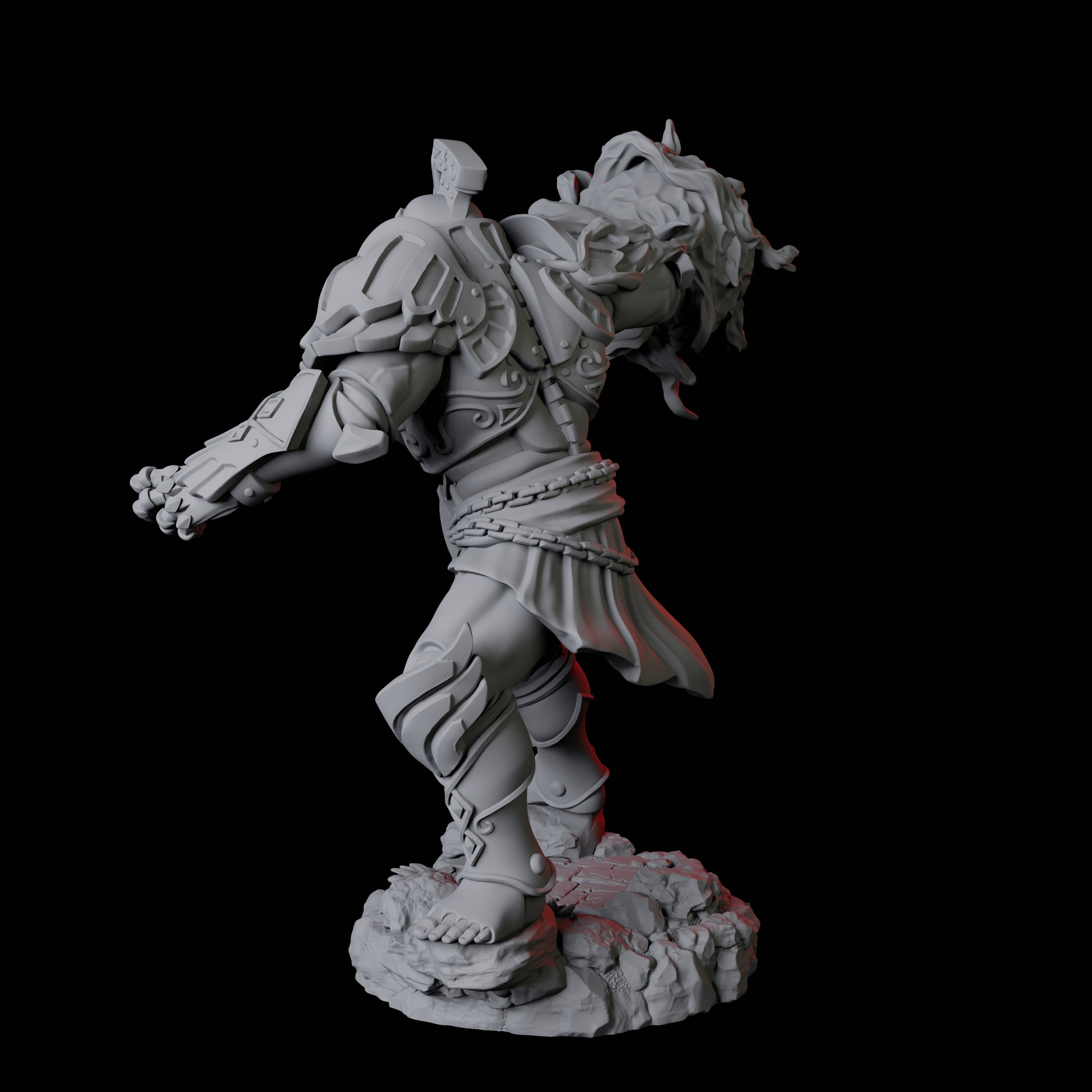 Striking Paladin Miniature for Dungeons and Dragons, Pathfinder or other TTRPGs