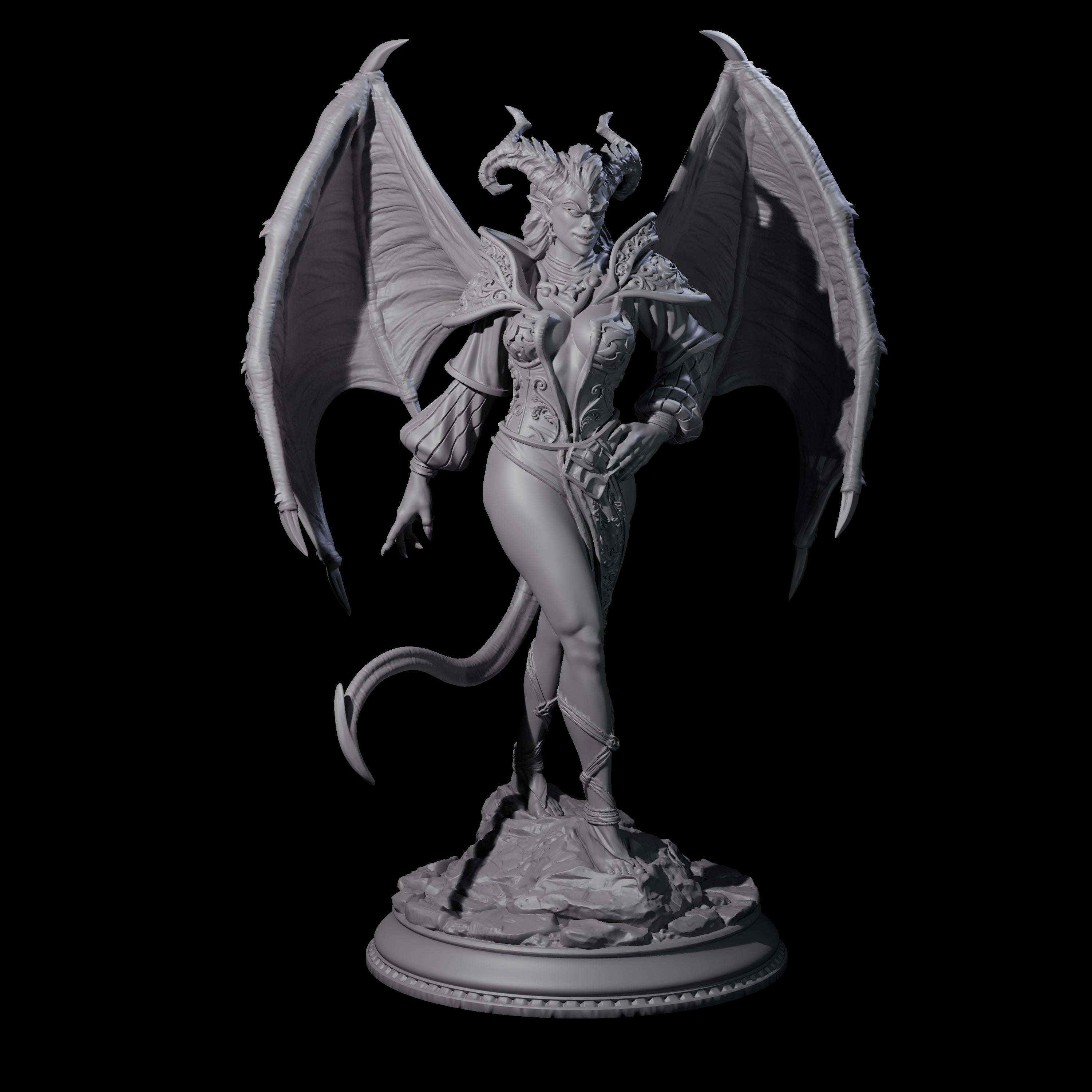 Striking Succubus Miniature for Dungeons and Dragons, Pathfinder or other TTRPGs