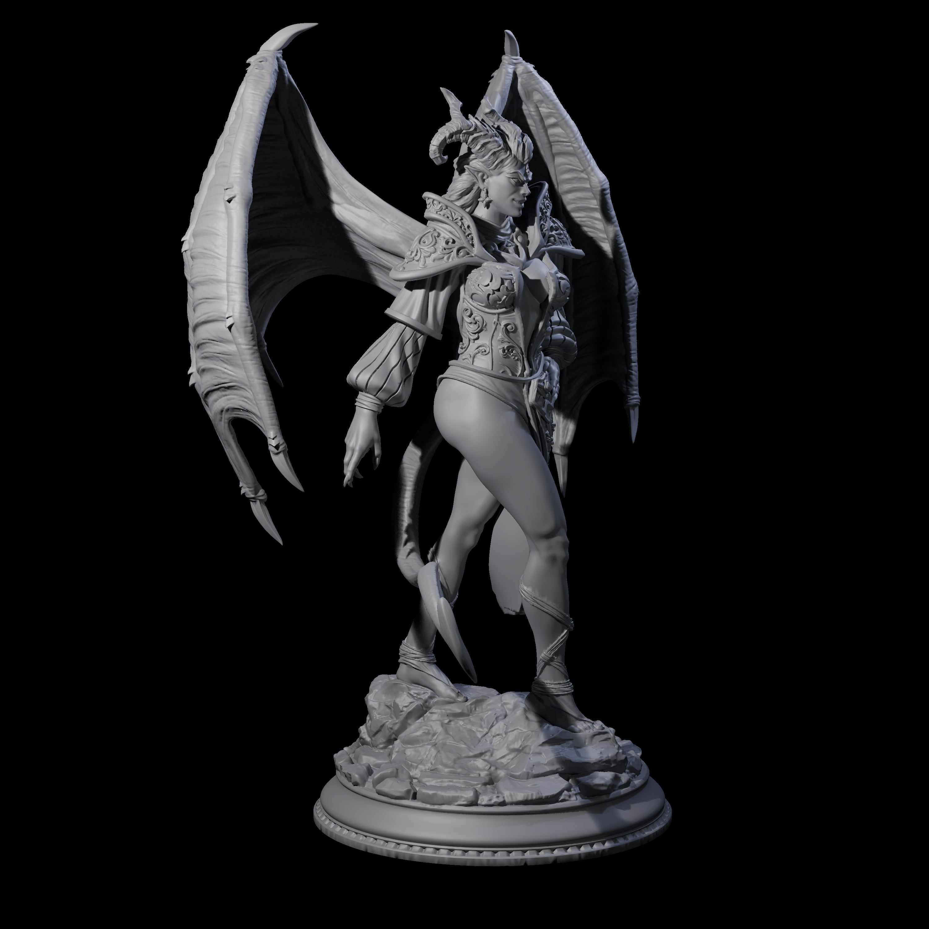 Striking Succubus Miniature for Dungeons and Dragons, Pathfinder or other TTRPGs