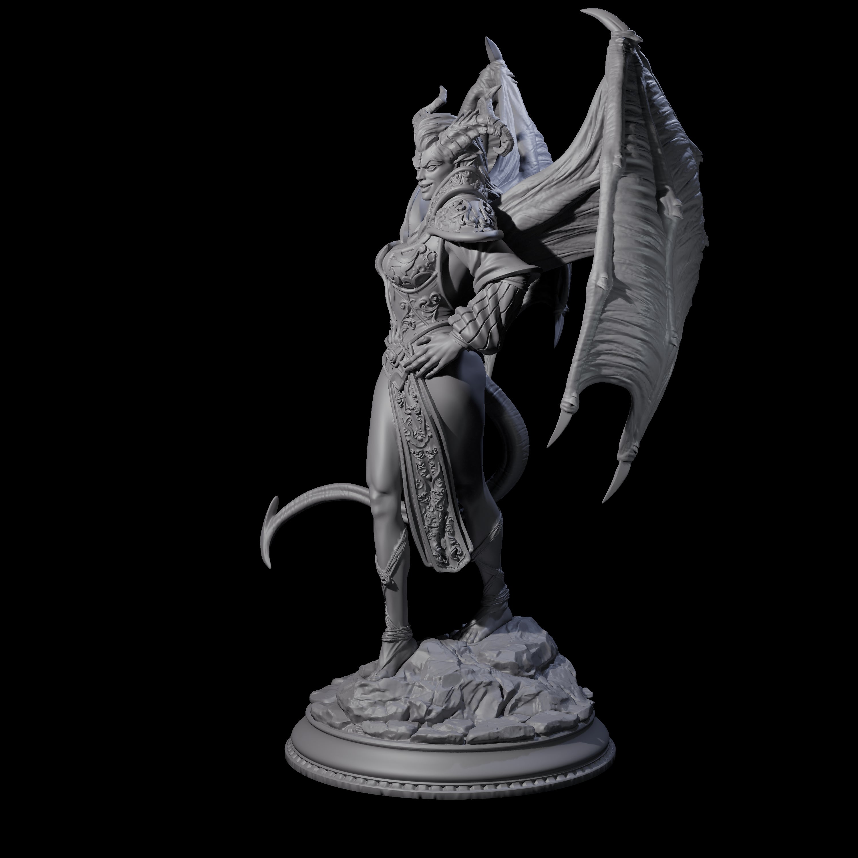 Striking Succubus Miniature for Dungeons and Dragons, Pathfinder or other TTRPGs
