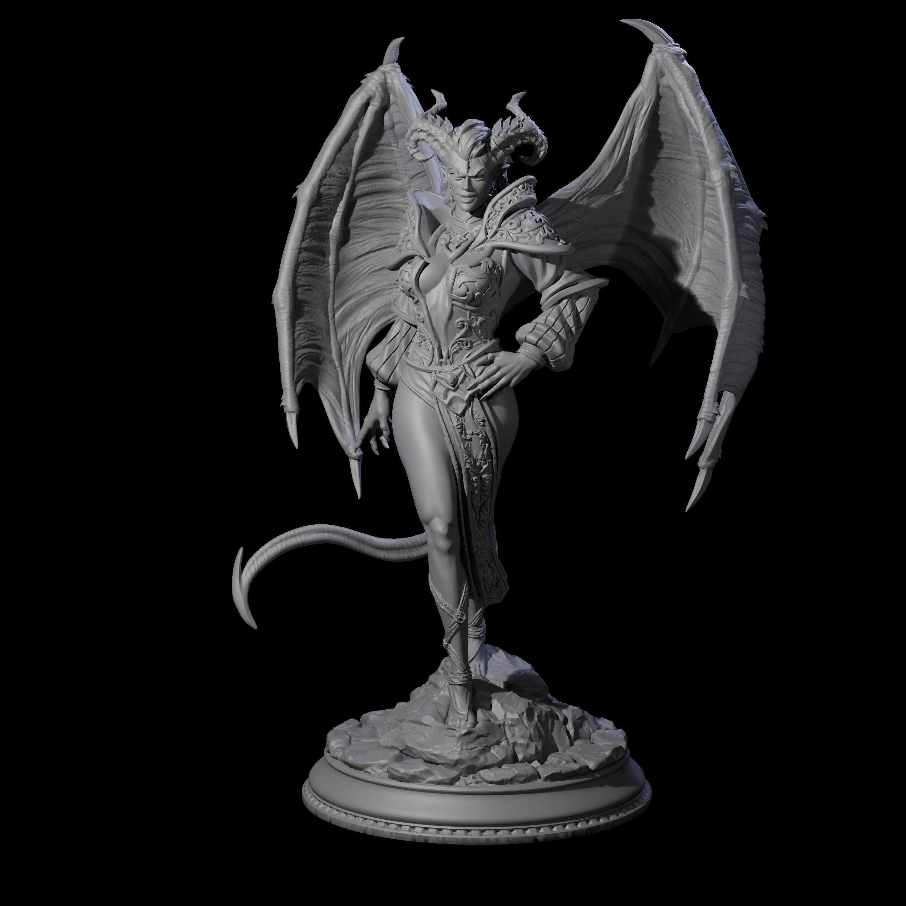 Striking Succubus Miniature for Dungeons and Dragons, Pathfinder or other TTRPGs