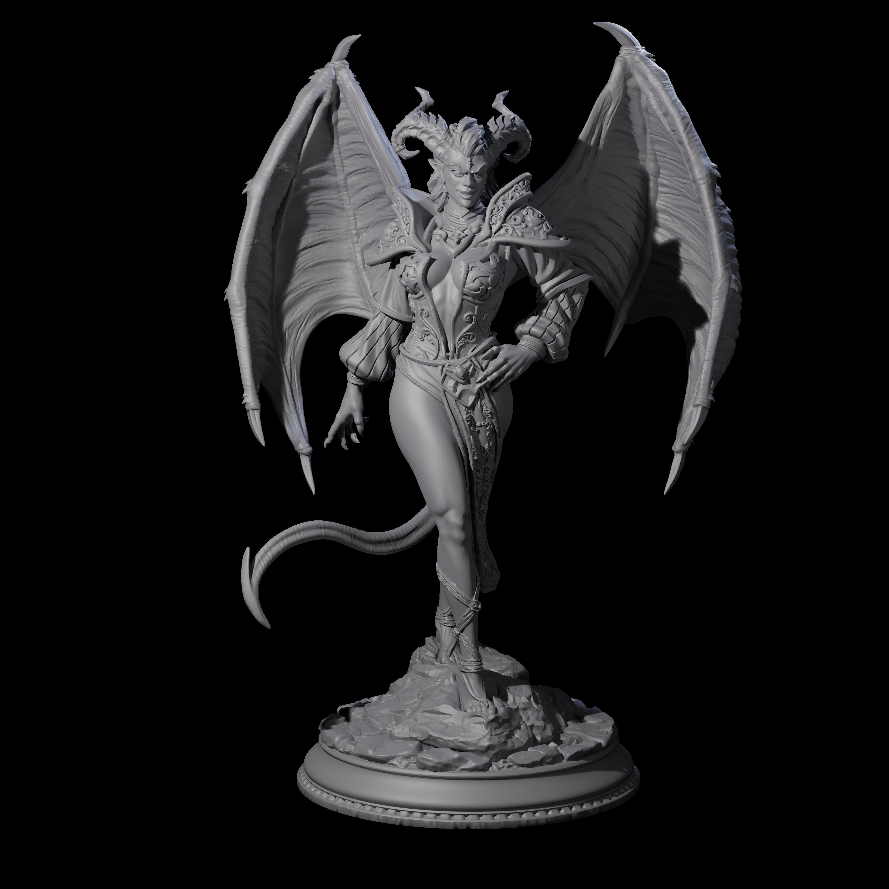 Striking Succubus Miniature for Dungeons and Dragons, Pathfinder or other TTRPGs